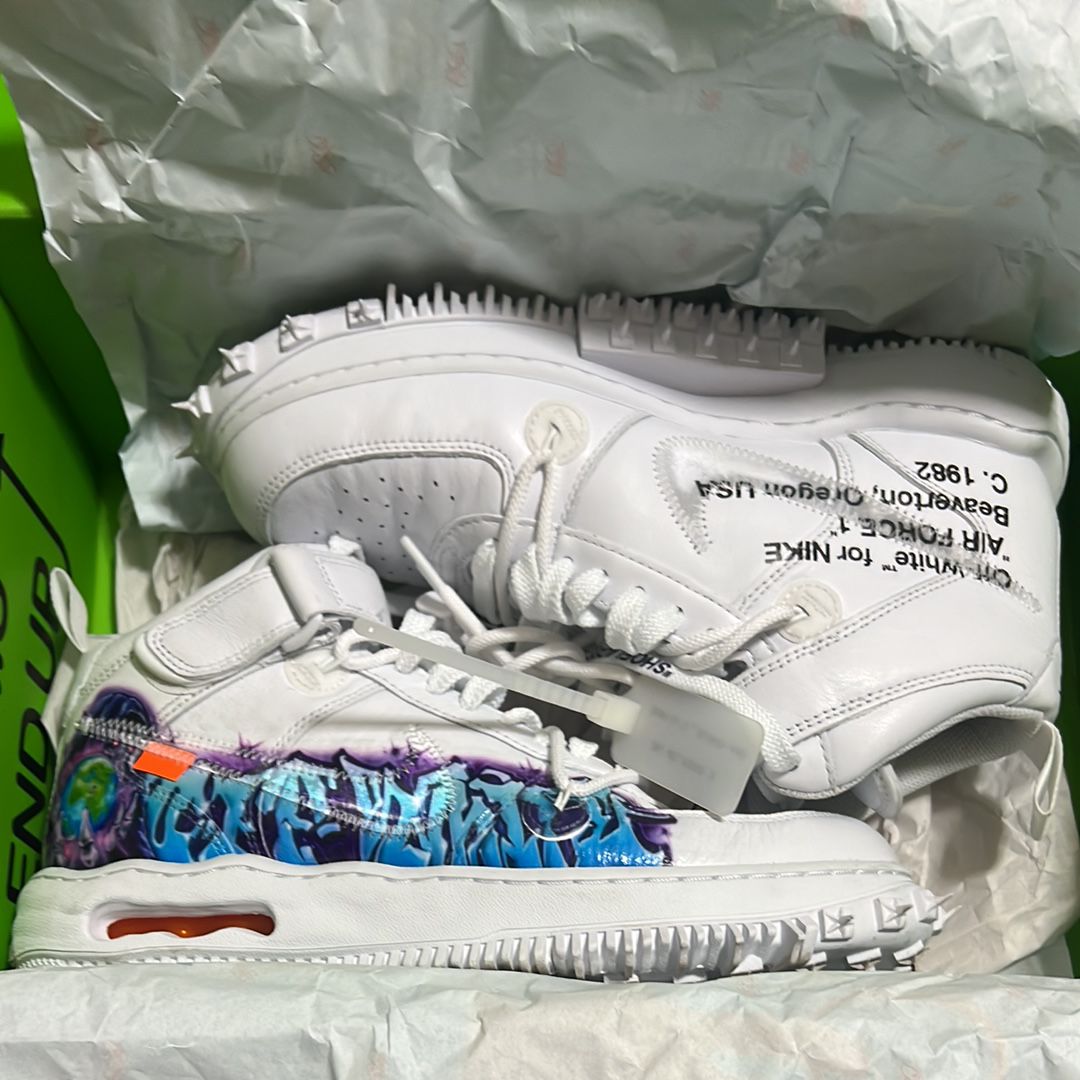 Off-White × Nike Air Force 1 Mid "Graffiti"
