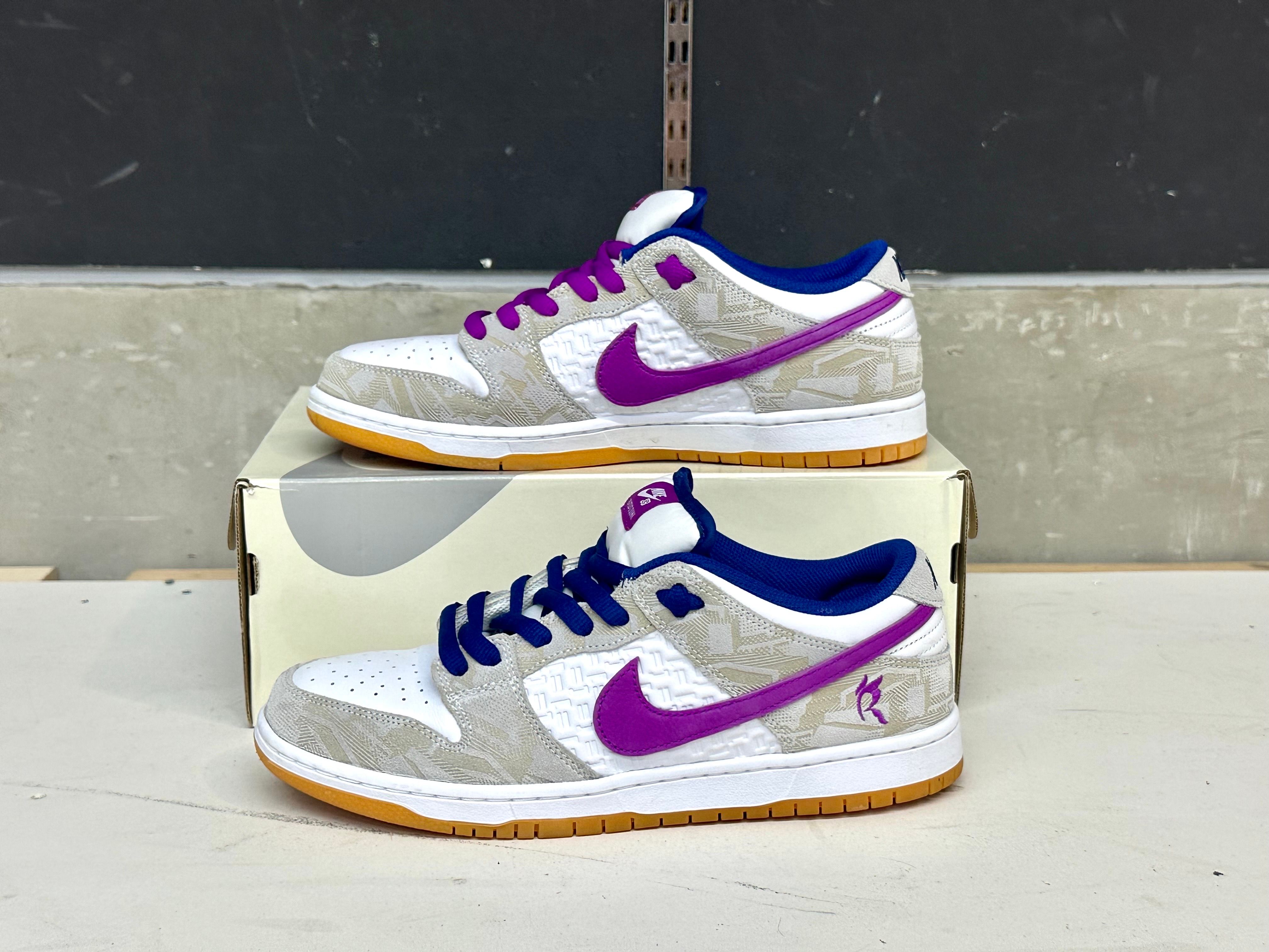 Rayssa Leal × Nike SB Dunk Low PRM "Pure Platinum and Vivid Purple"
