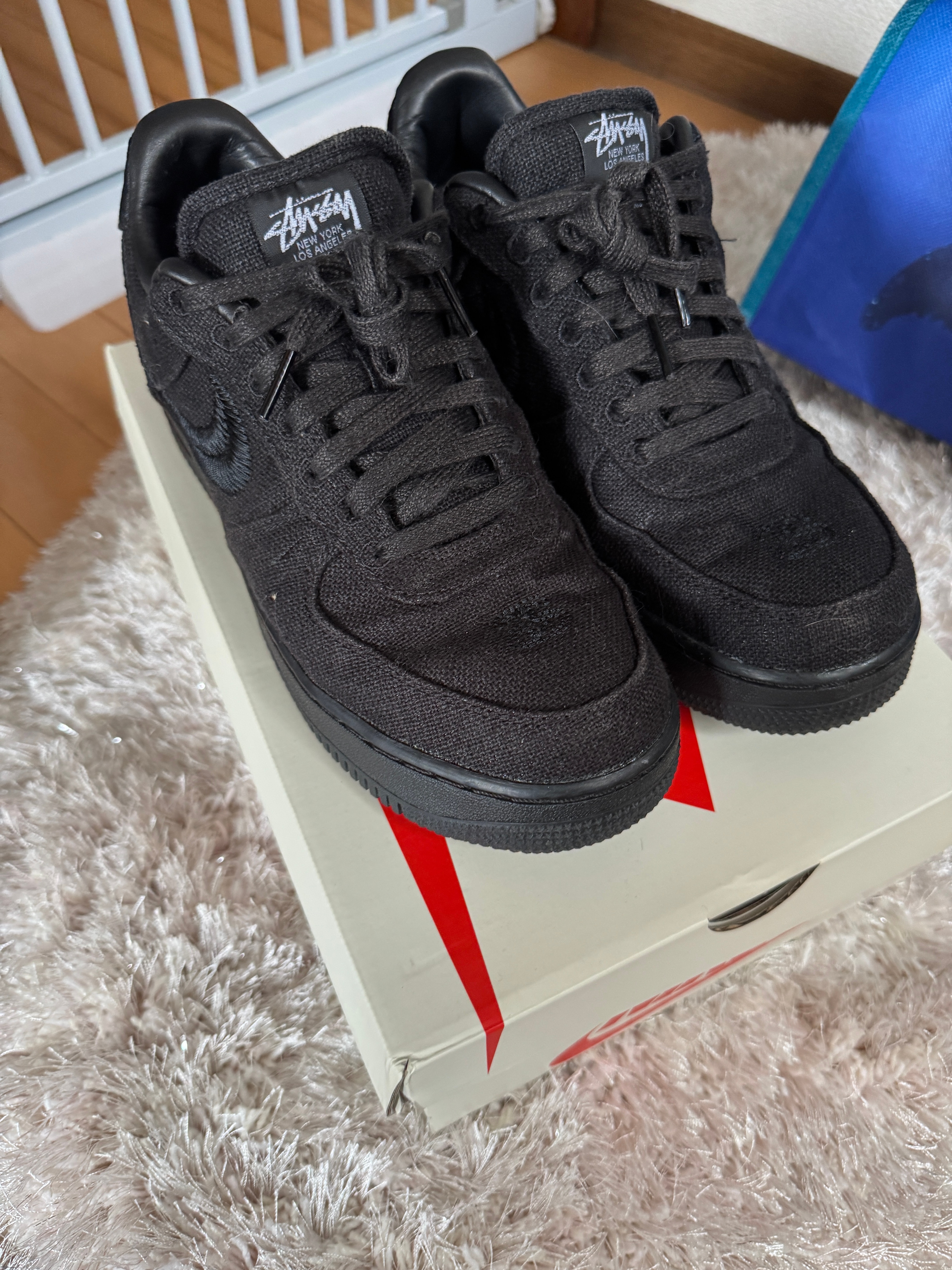 Stussy × Nike Air Force 1 Low "Triple Black"