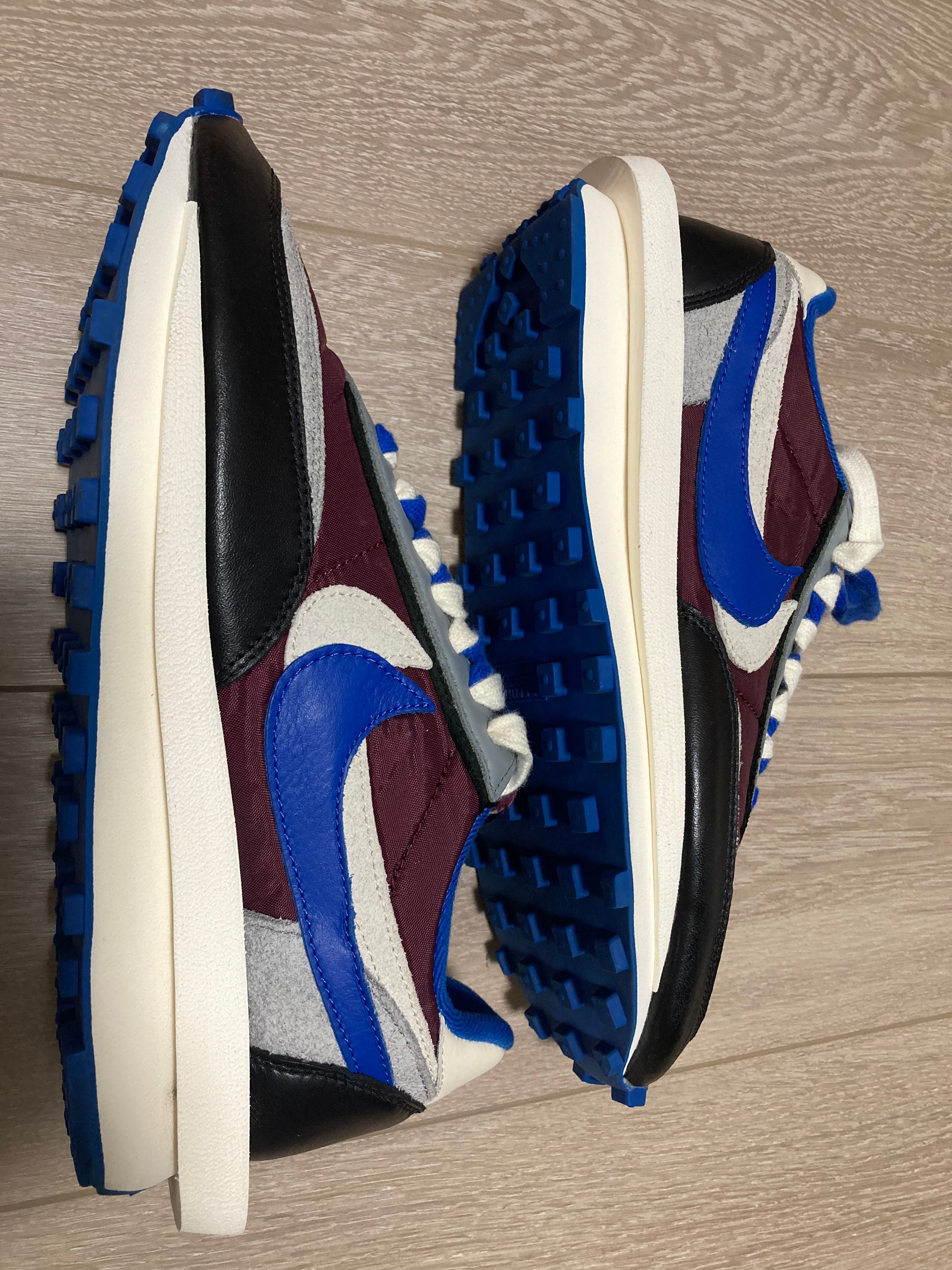 UNDERCOVER × sacai × Nike LD Waffle "Night Maroon/Pale Ivory-Ground Grey-Team Royal"