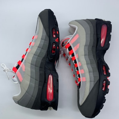 Nike Air Max 95 OG Big Bubble "Medium Ash/Solar Red"