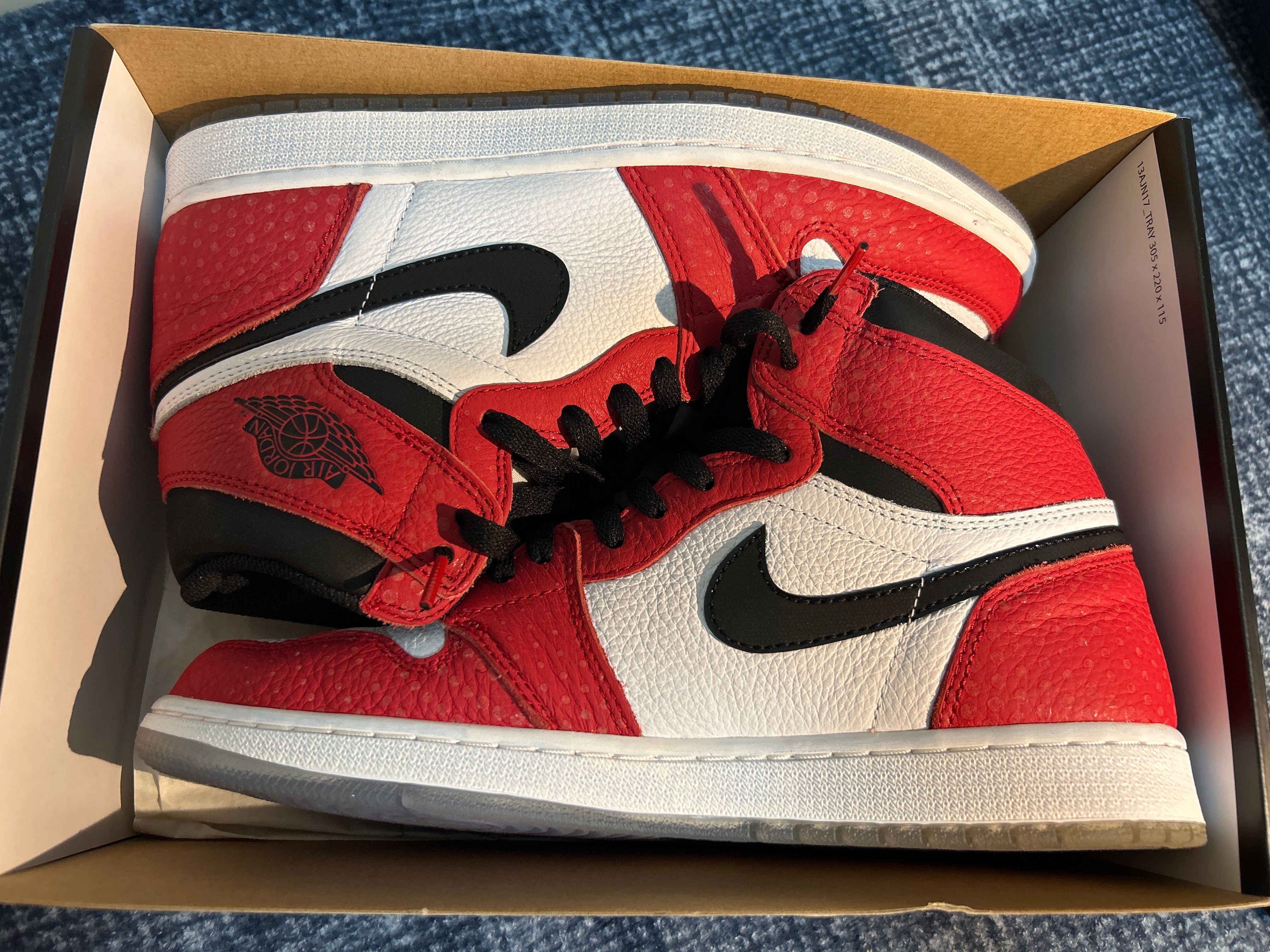 Spiderman × Nike Air Jordan 1 Origin Story "Gym Red/White/Photo Blue/Black"