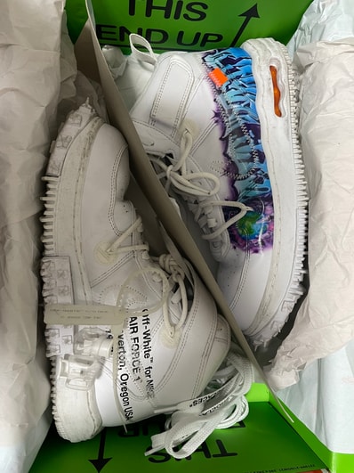 Off-White × Nike Air Force 1 Mid "Graffiti"