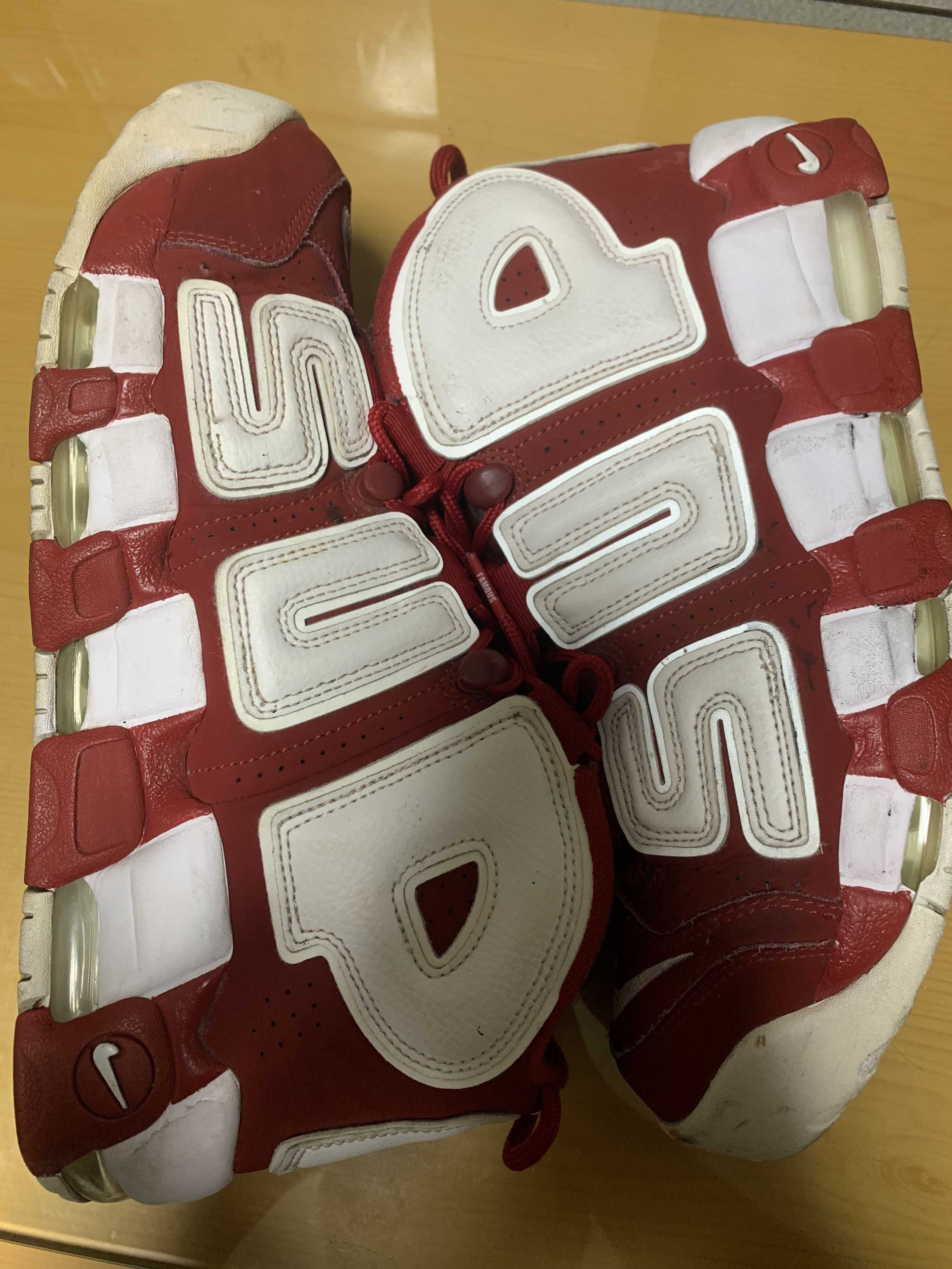 Supreme × Nike Air More Uptempo "White/Red"