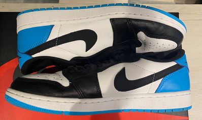 Nike Air Jordan 1 Low OG "Black and Dark Powder Blue/UNC"