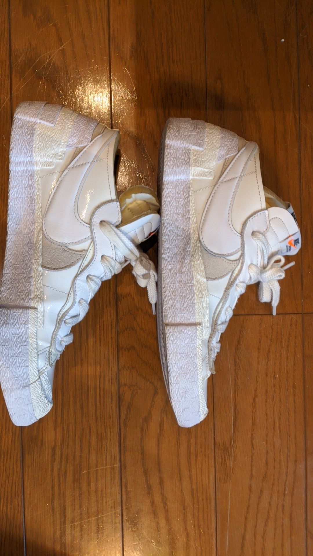 sacai × Nike Blazer Low "White Patent Leather"