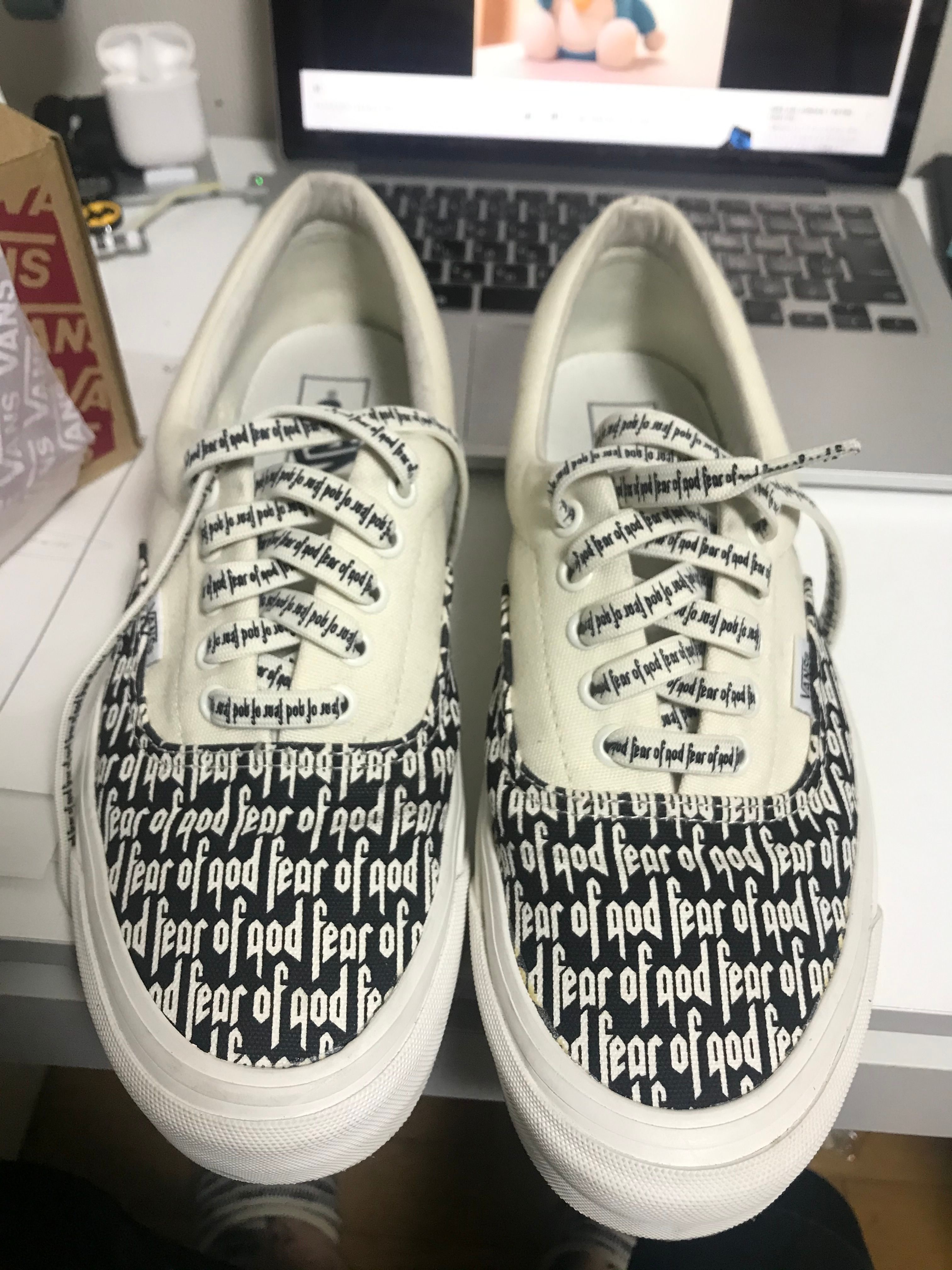 VANS ERA 95 DX FEAR OF GOD WHITE BLACK