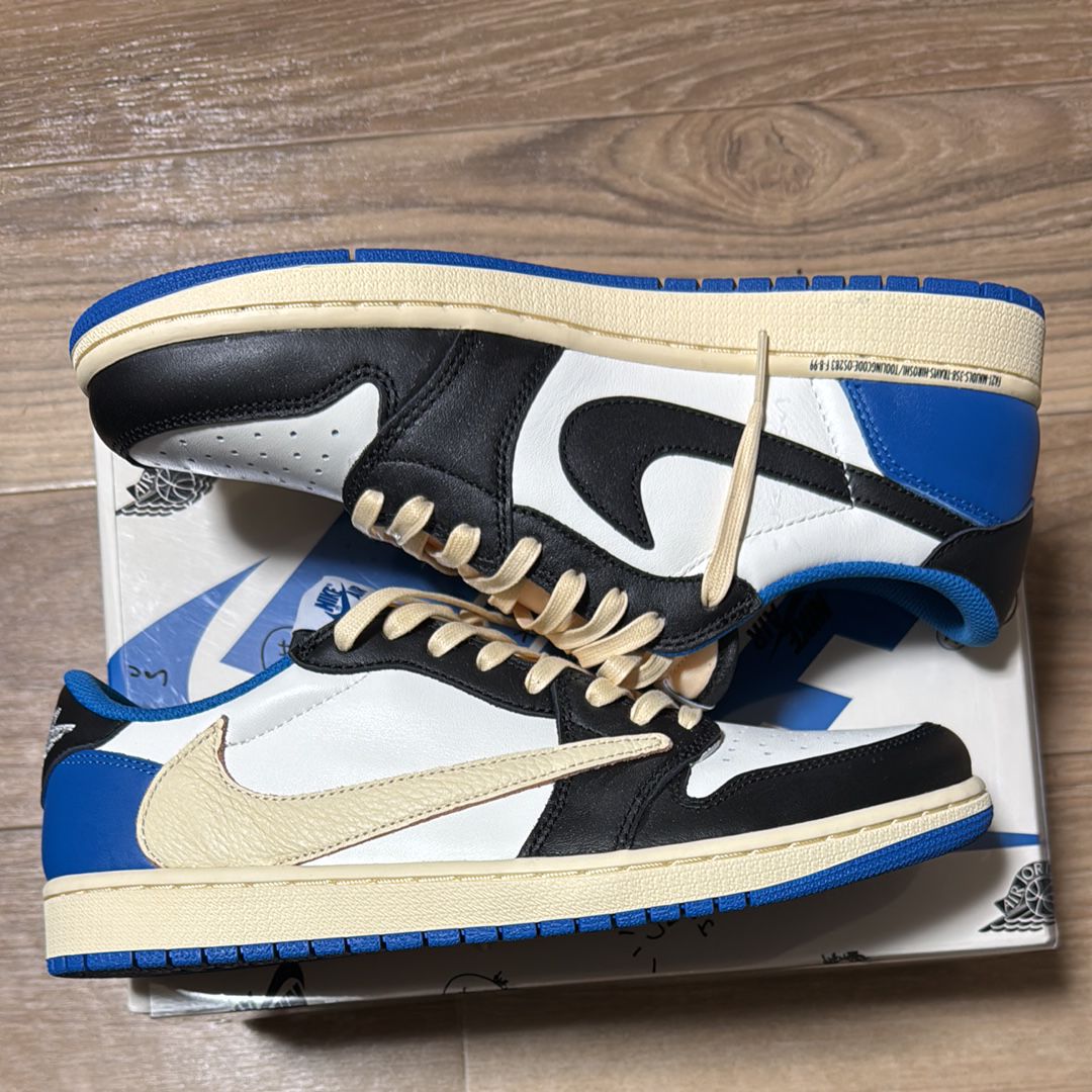 Travis Scott × fragment design × Nike Air Jordan 1 Low OG SP "Military Blue"