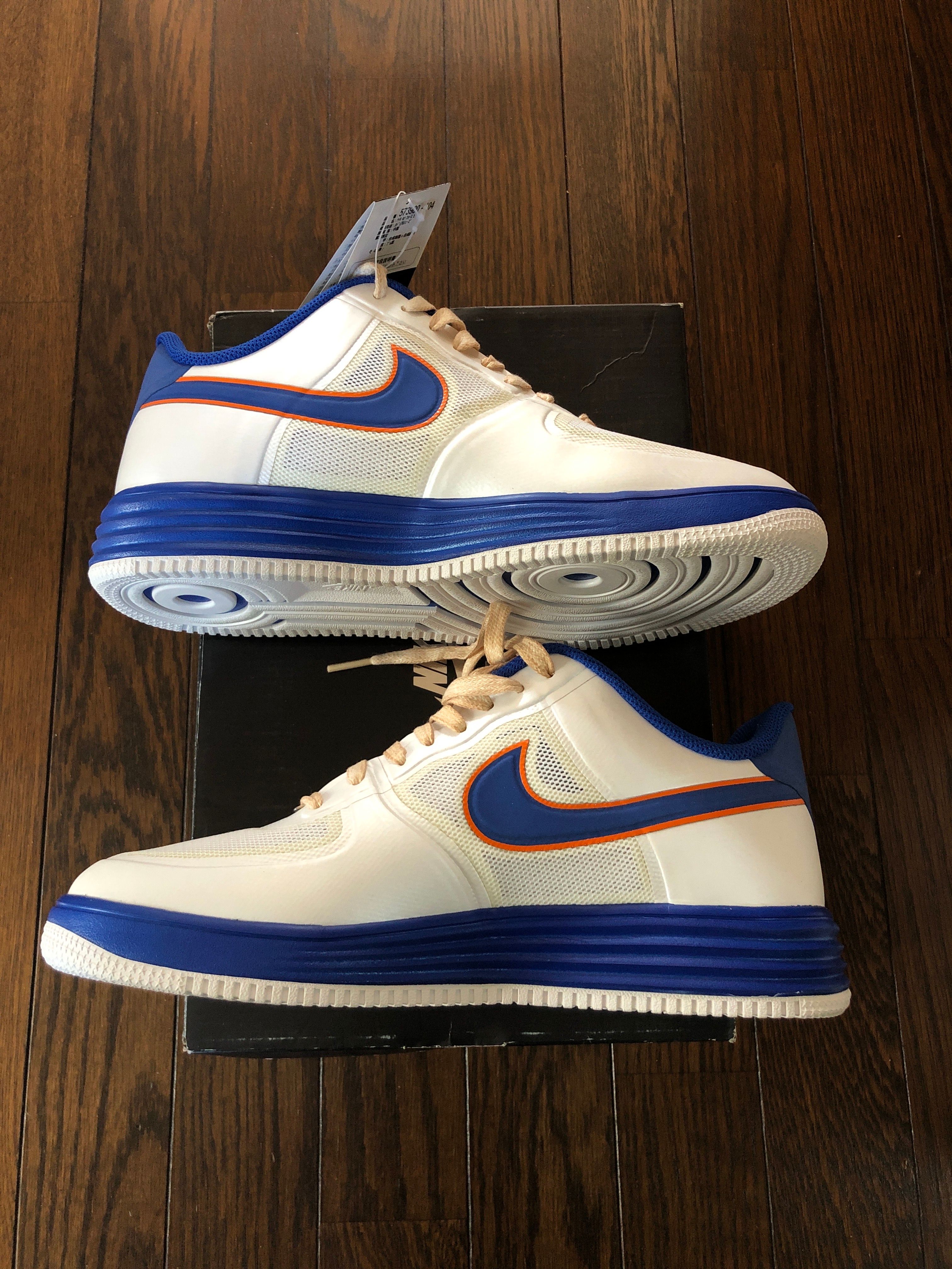 BE@RBRICK × Nike Lunar Force 1 Fuse NRG "White/College Blue-Gold-Post"