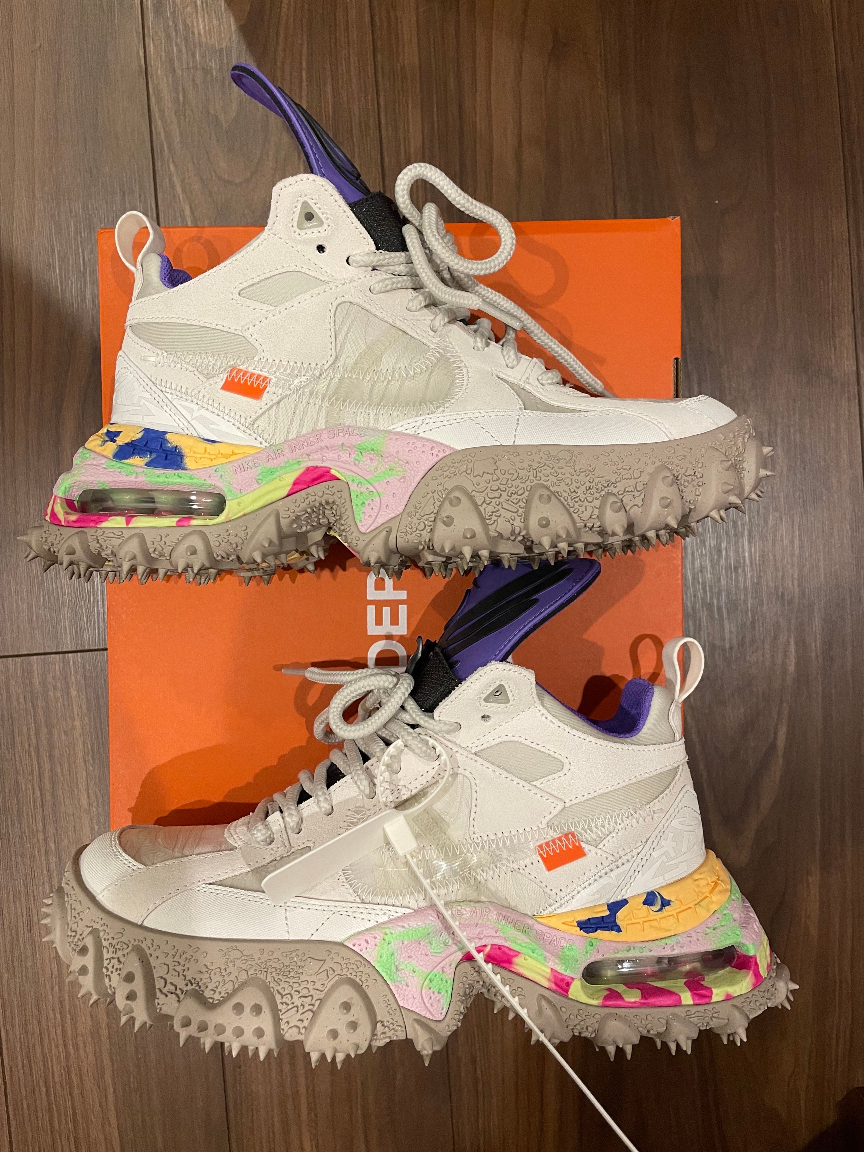 Off-White × Nike Air Terra Forma "Summit White and PSYCHIC PURPLE"
