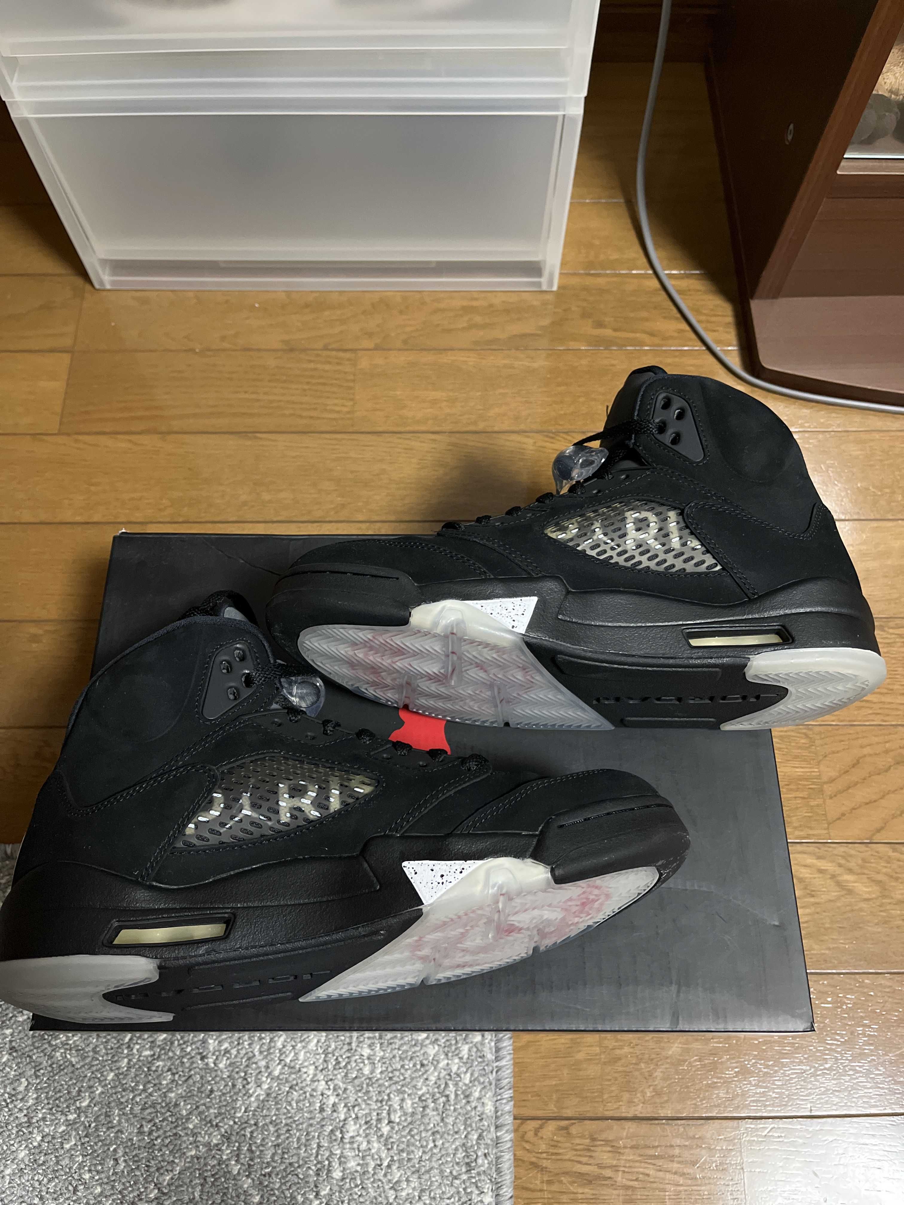 NIKE AIR JORDAN 5 PARIS SAINT-GERMAIN BLACK/CEMENT GREY