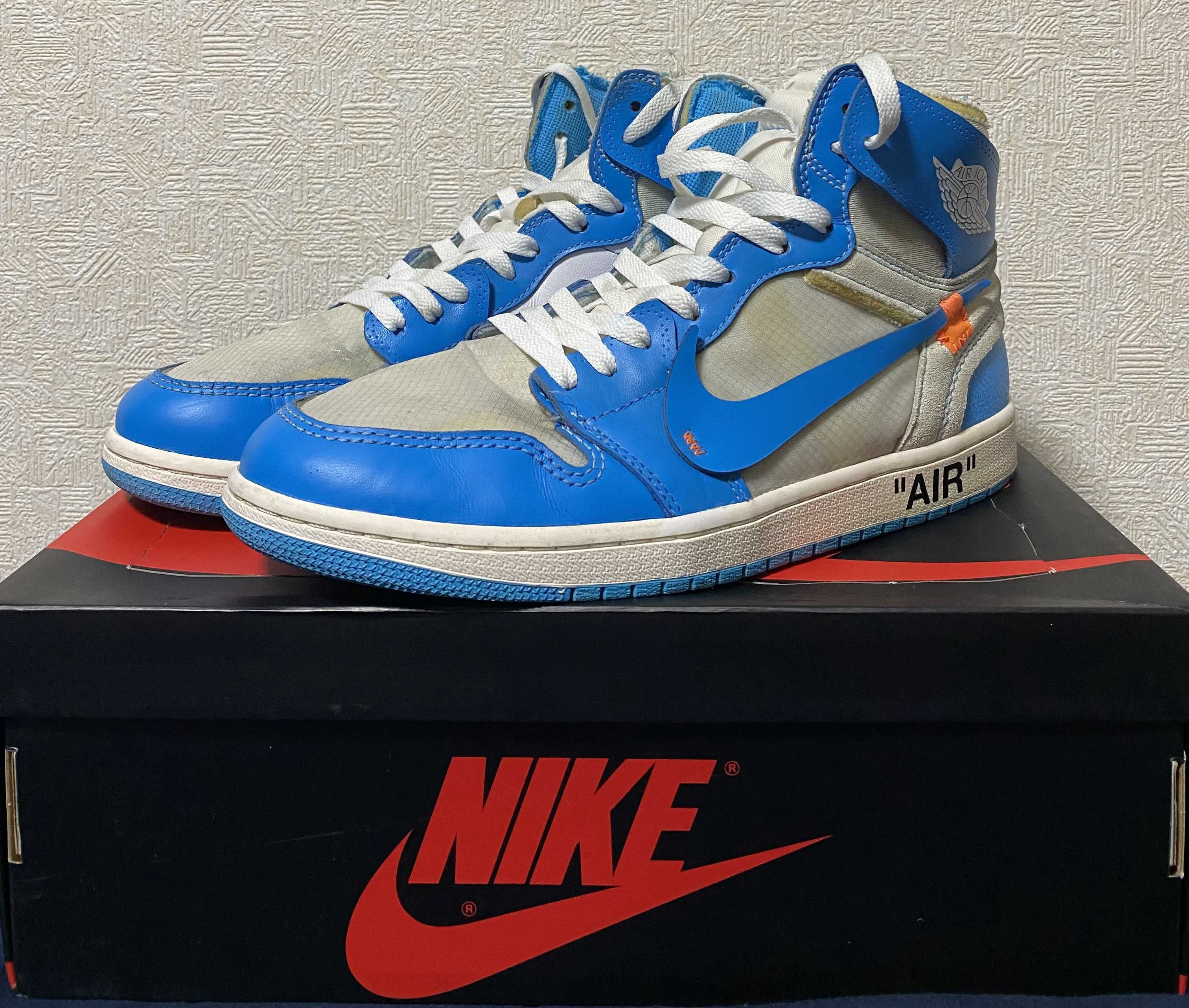 Off-White × Nike Air Jordan 1 High UNC "White/Dark Powder Blue"