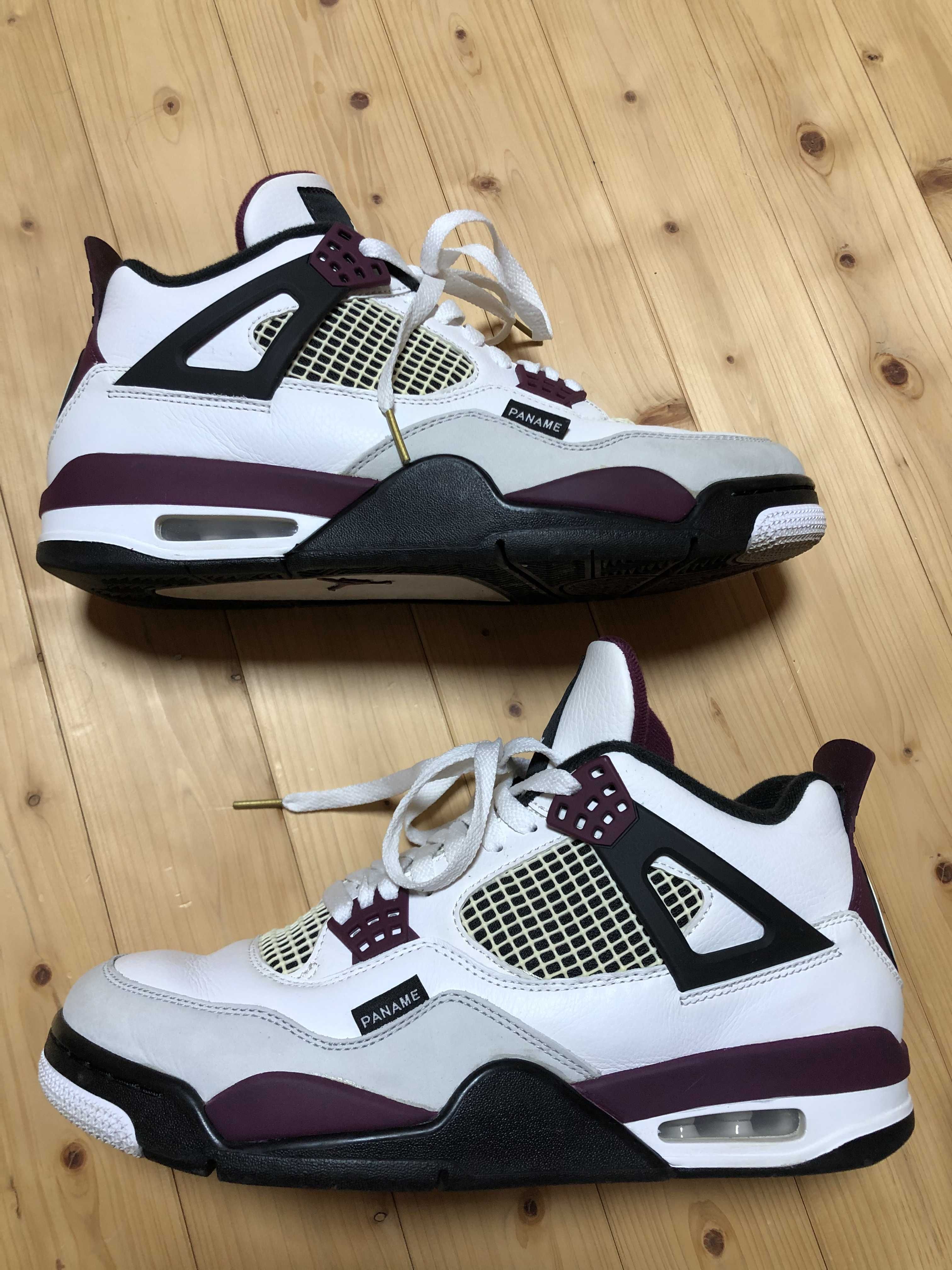 Paris Saint Germain ×Nike Air Jordan 4 Retro "White/Bordeaux/Neutral Gray"