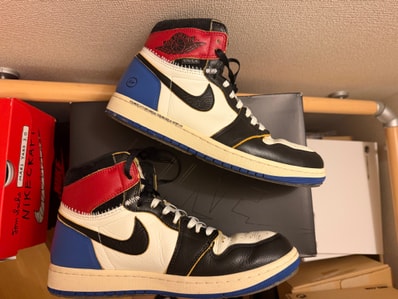 fragment design × UNION × Nike Air Jordan 1 High OG "Black/Varsity Red"