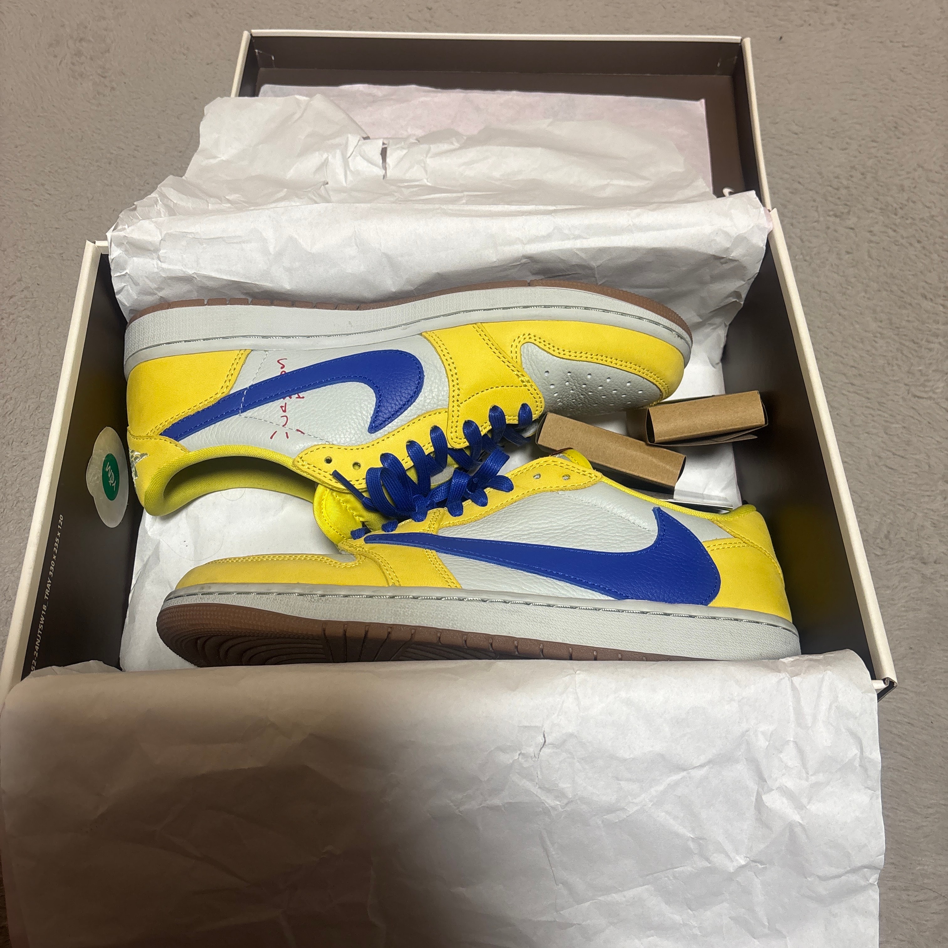 Travis Scott × Nike Women's Air Jordan 1 Retro Low OG "Canary"