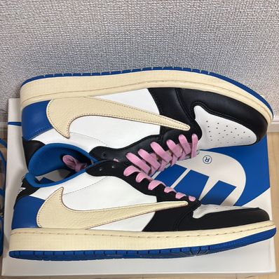 Travis Scott × fragment design × Nike Air Jordan 1 Low OG SP "Military Blue"
