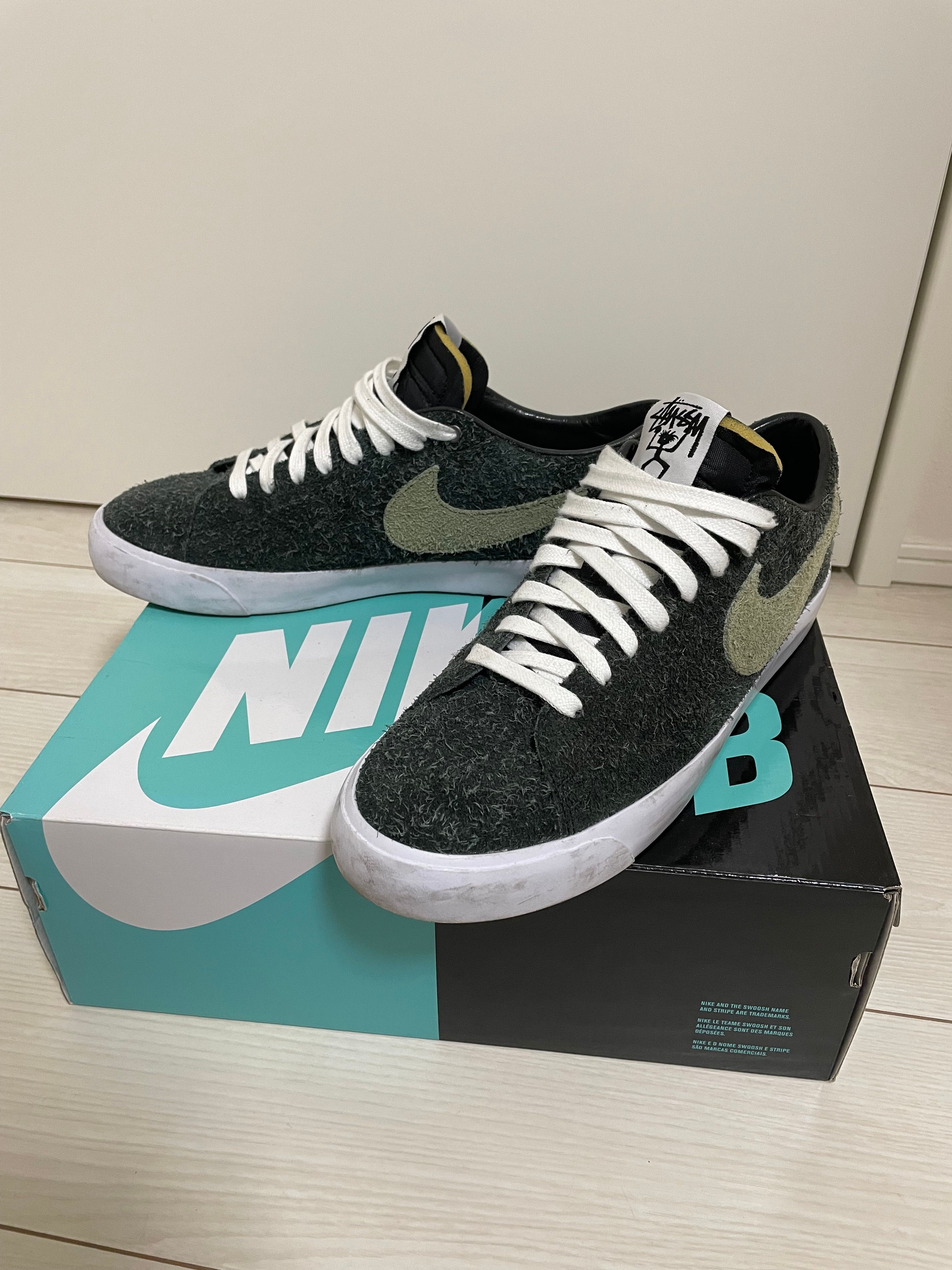 Stussy × Nike SB Blazer Low "Black/Palm Green"