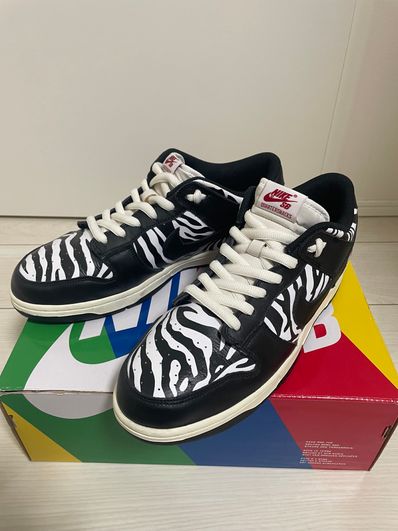 Quartersnacks × Nike SB Dunk Low "Zebra Cake/Safari"
