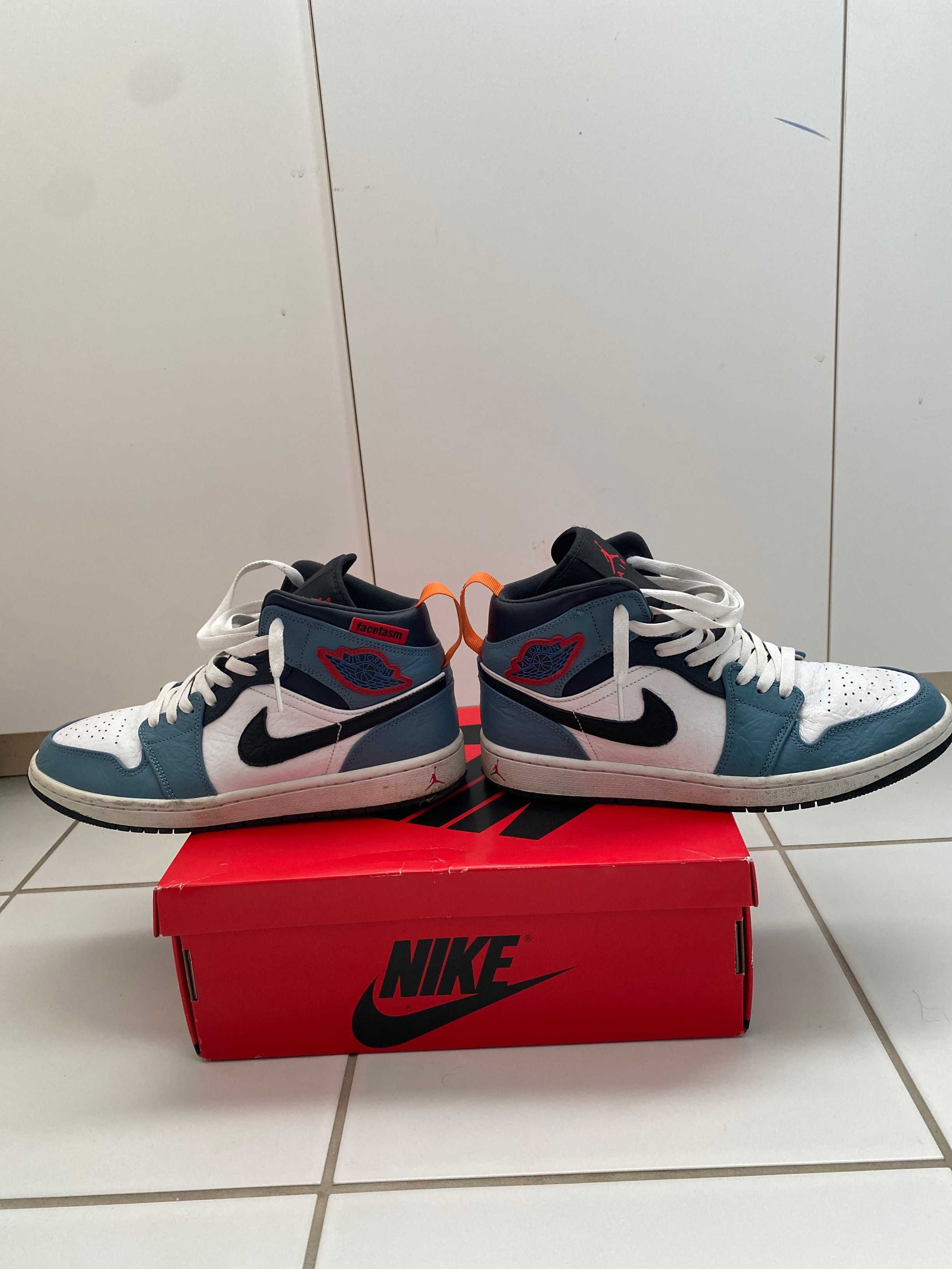 FACETASM × Nike Air Jordan 1 Mid "White/Navy"