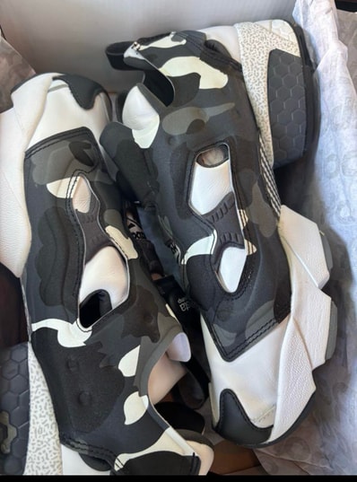 A BATHING APE®︎ × mita sneakers × Reebok Classic Instapump Fury "City Camo"