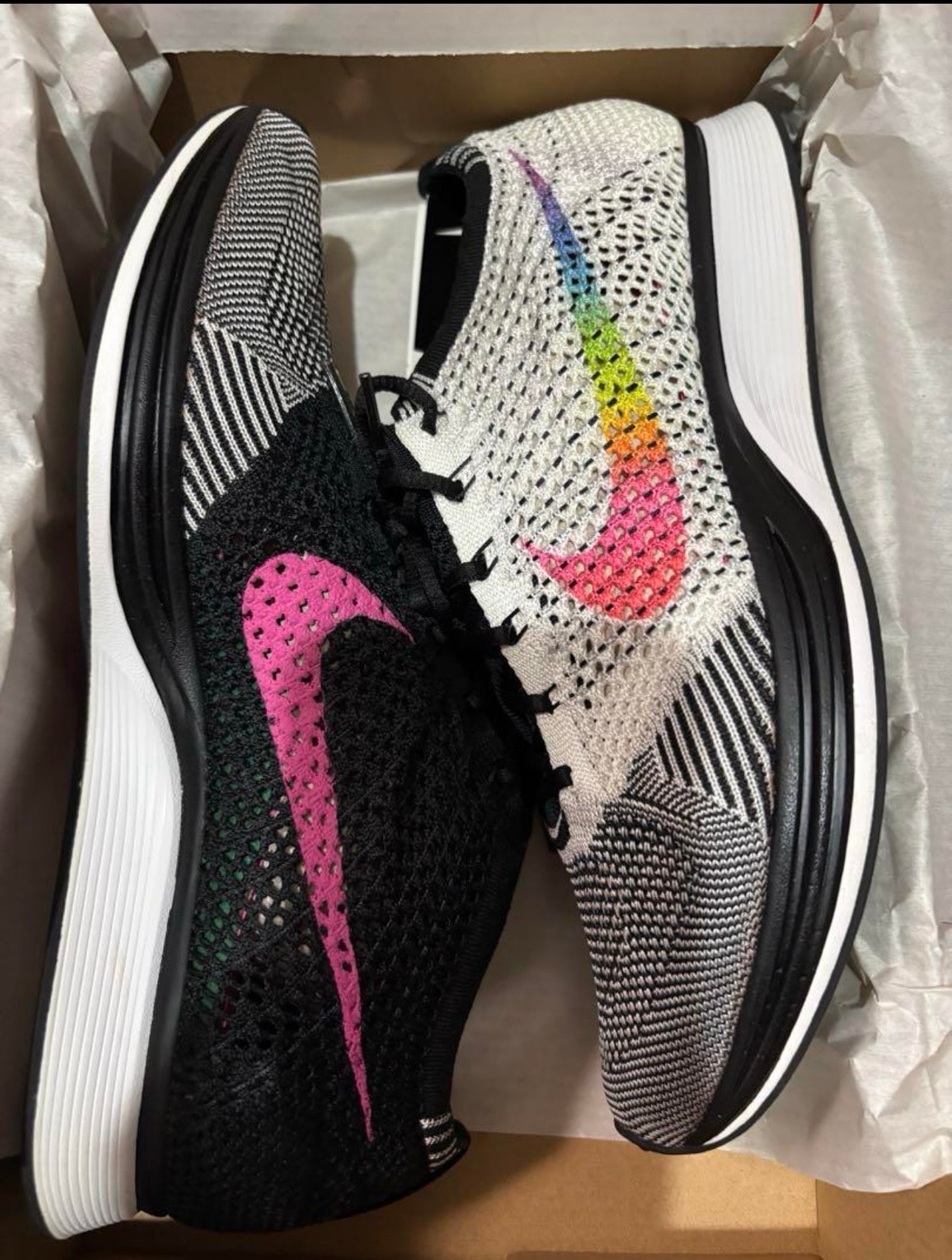 Nike Flyknit Racer Be True "White/Multi Color/Black"
