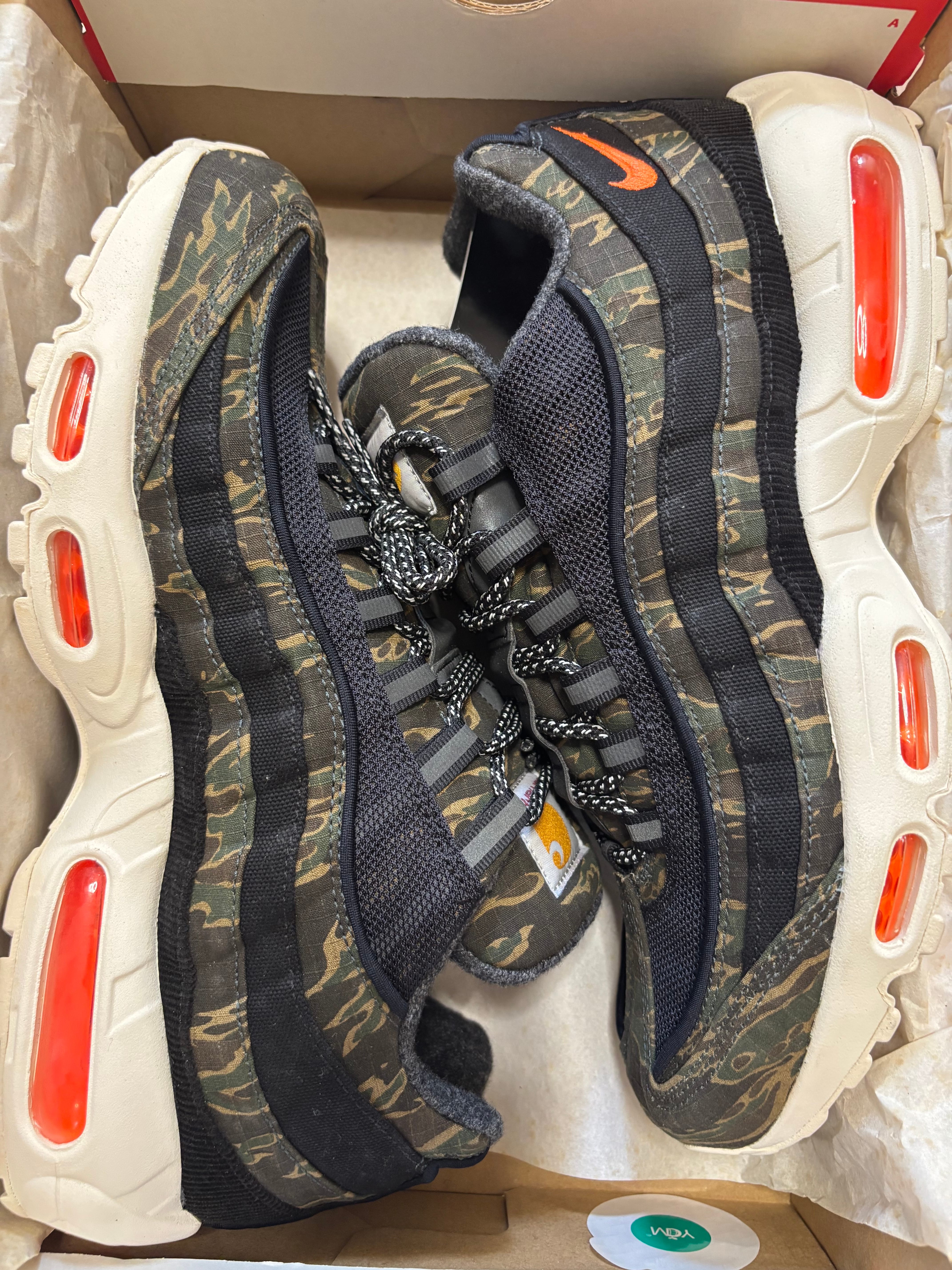 Carharte WIP × Nike Air Max 95 "Black/Sail/Total Orange"