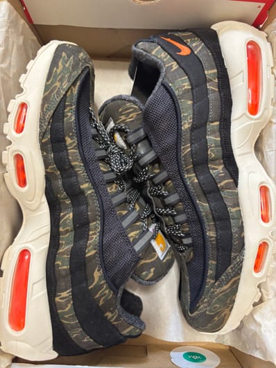 Carharte WIP × Nike Air Max 95 "Black/Sail/Total Orange"