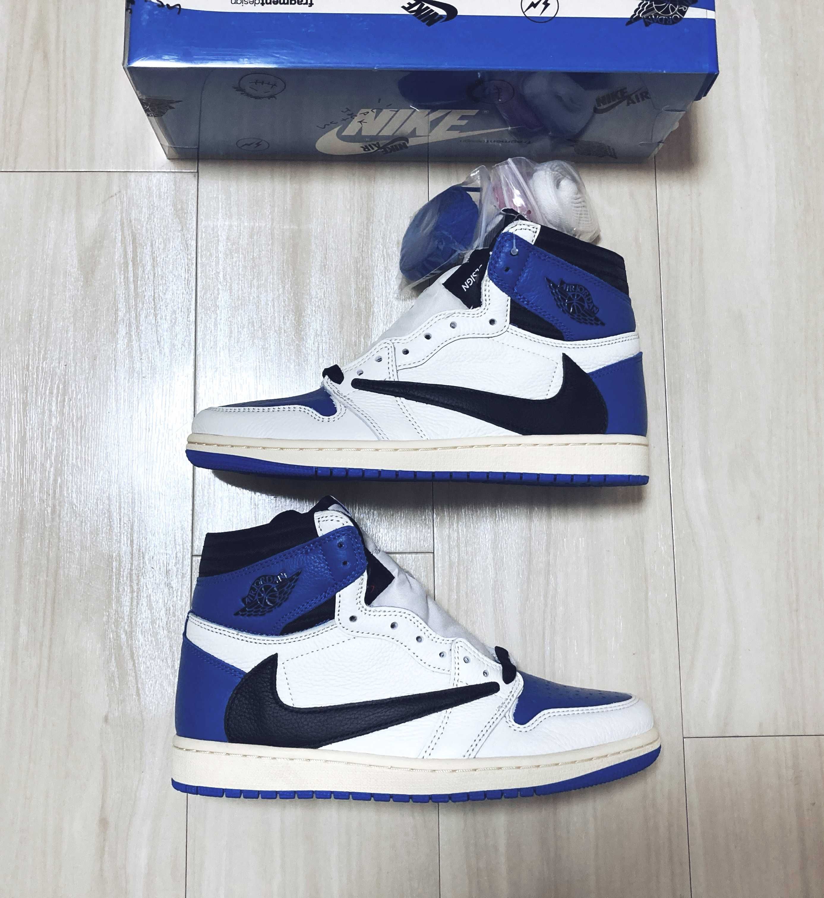Travis Scott × fragment design × Nike Air Jordan 1 Retro High OG SP "Military Blue"