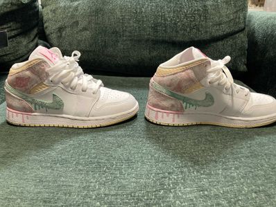 Nike GS Air Jordan 1 Mid "Paint Drip"