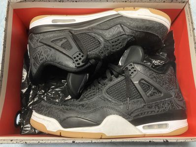 Nike Air Jordan 4 Retro "Laser Black/Gum"