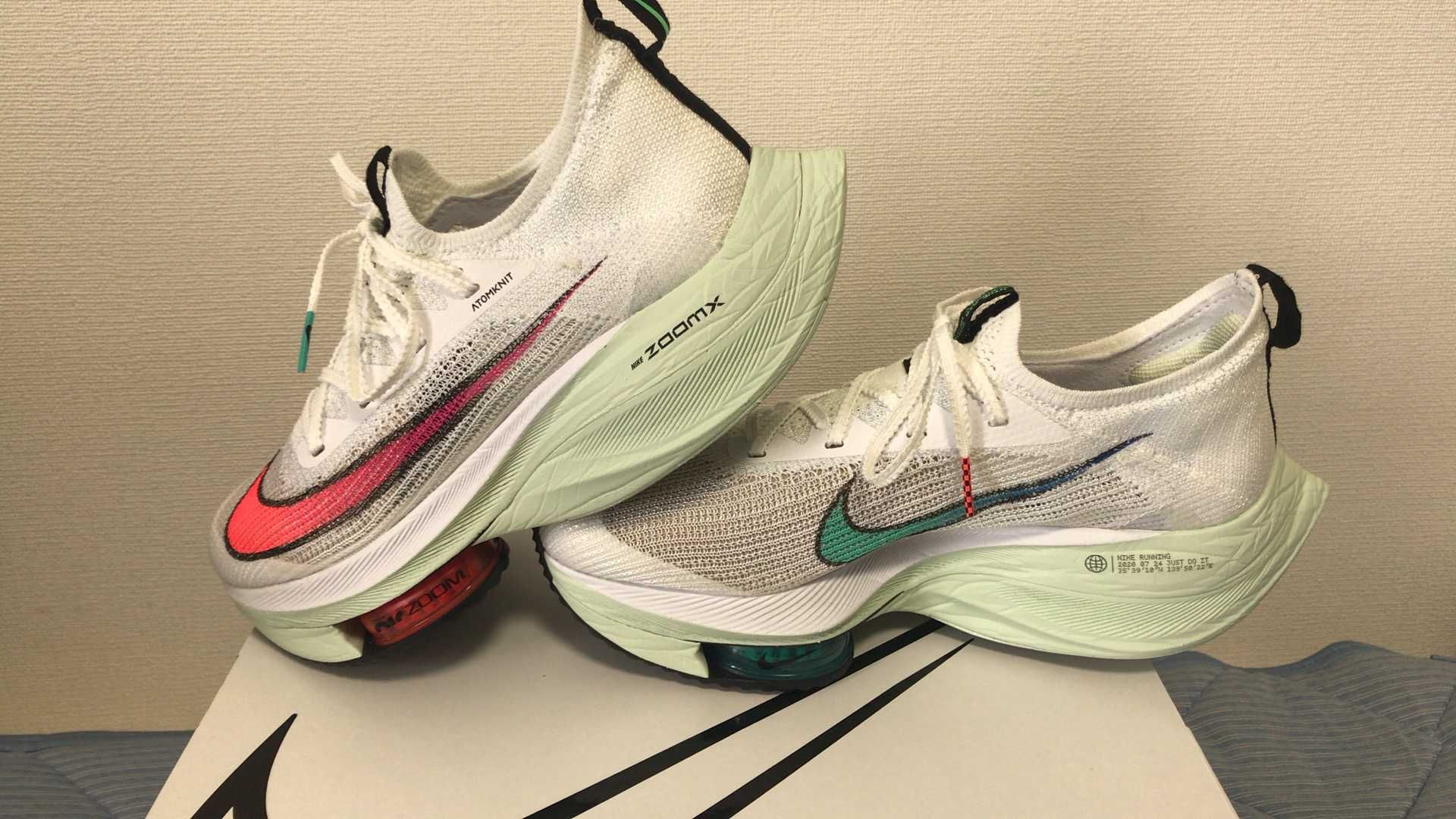 NIKE AIR ZOOM ALPHAFLY NEXT% "WHITE/JADE AURA/FLASH CRIMSON"