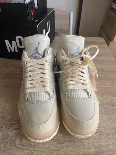 Off-White × Nike Women's Air Jordan 4 SP "Sail"