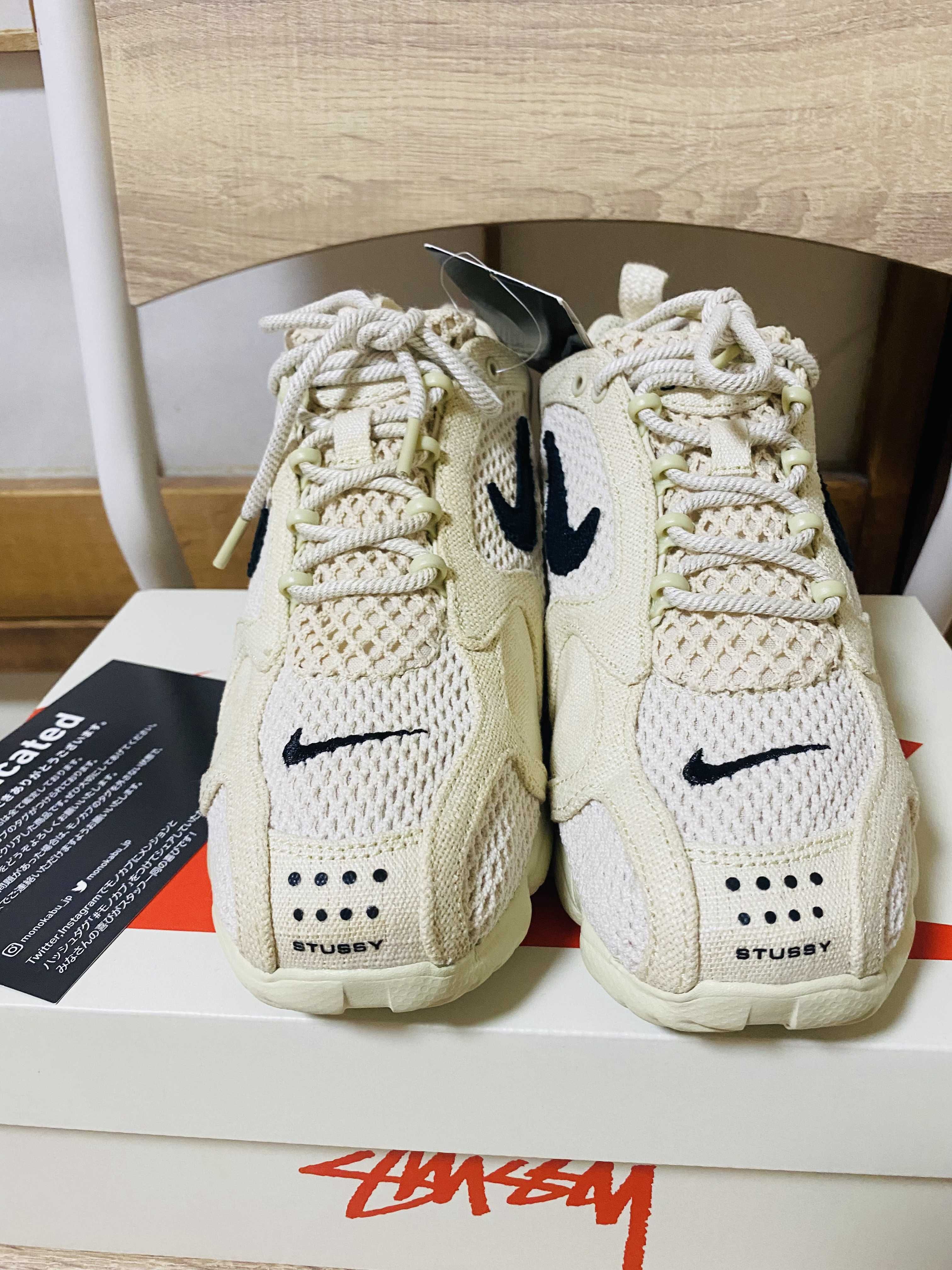 Stussy × Nike Air Zoom Spiridon CG 2 "Fossil/Black"