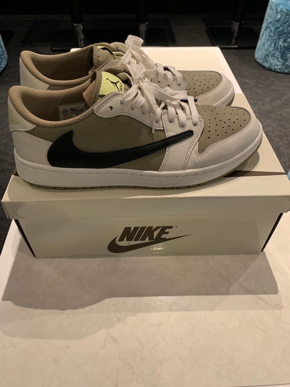 Travis Scott × Nike Air Jordan 1 Low Golf NRG "Neutral Olive"