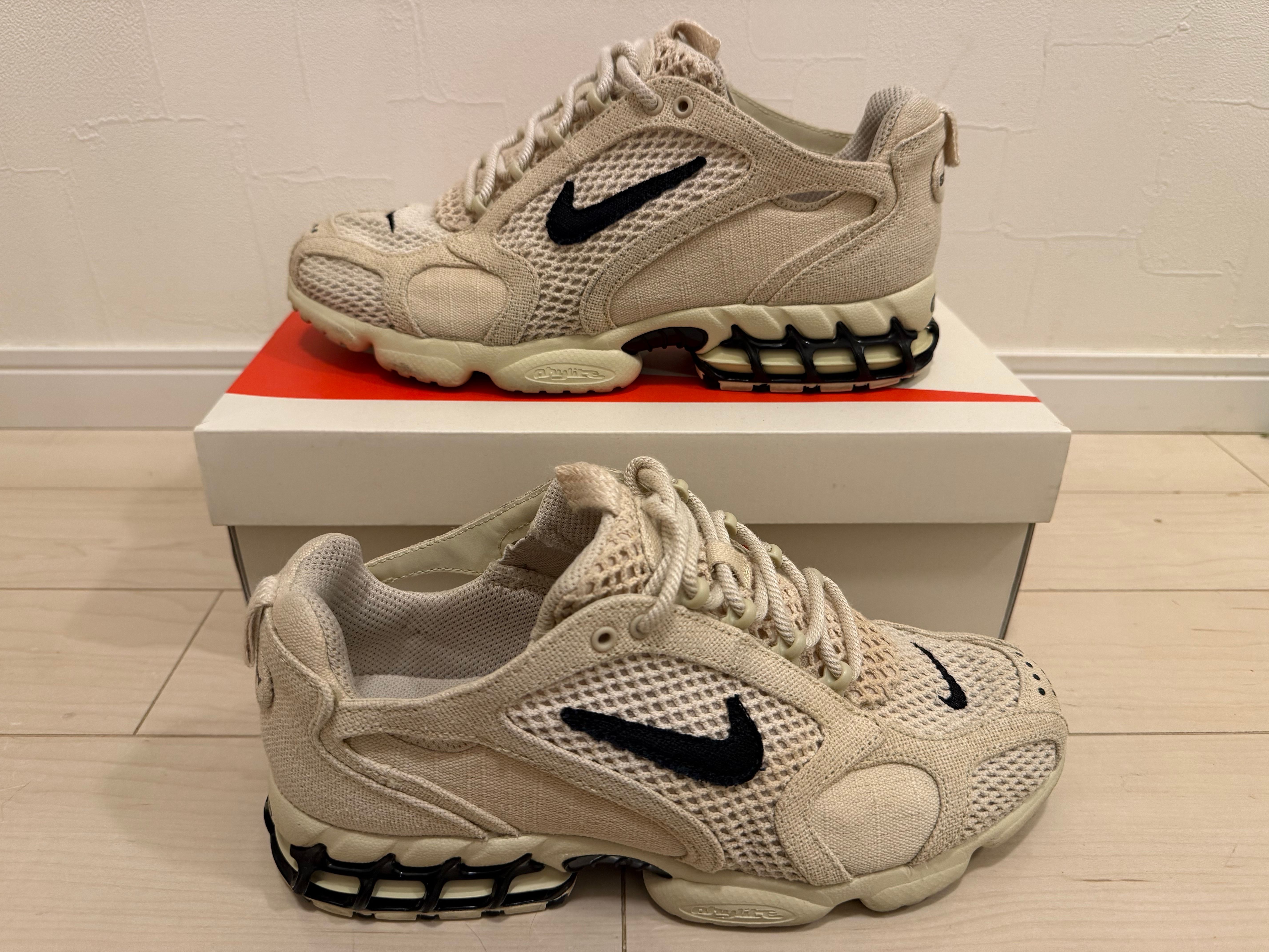 Stussy × Nike Air Zoom Spiridon CG 2 "Fossil/Black"