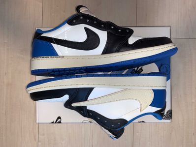 Travis Scott × fragment design × Nike Air Jordan 1 Low OG SP "Military Blue"
