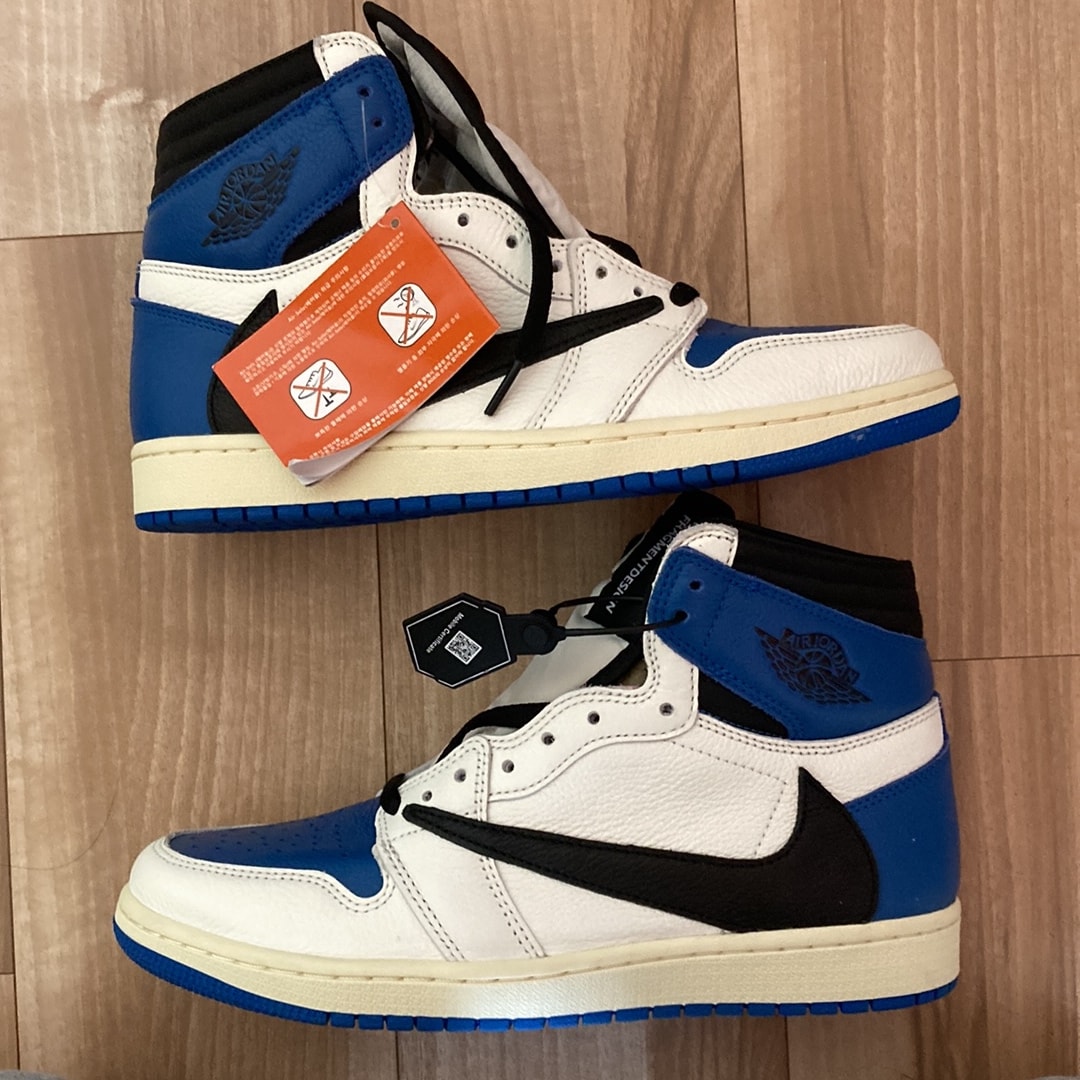 Travis Scott × fragment design × Nike Air Jordan 1 Retro High OG SP "Military Blue"