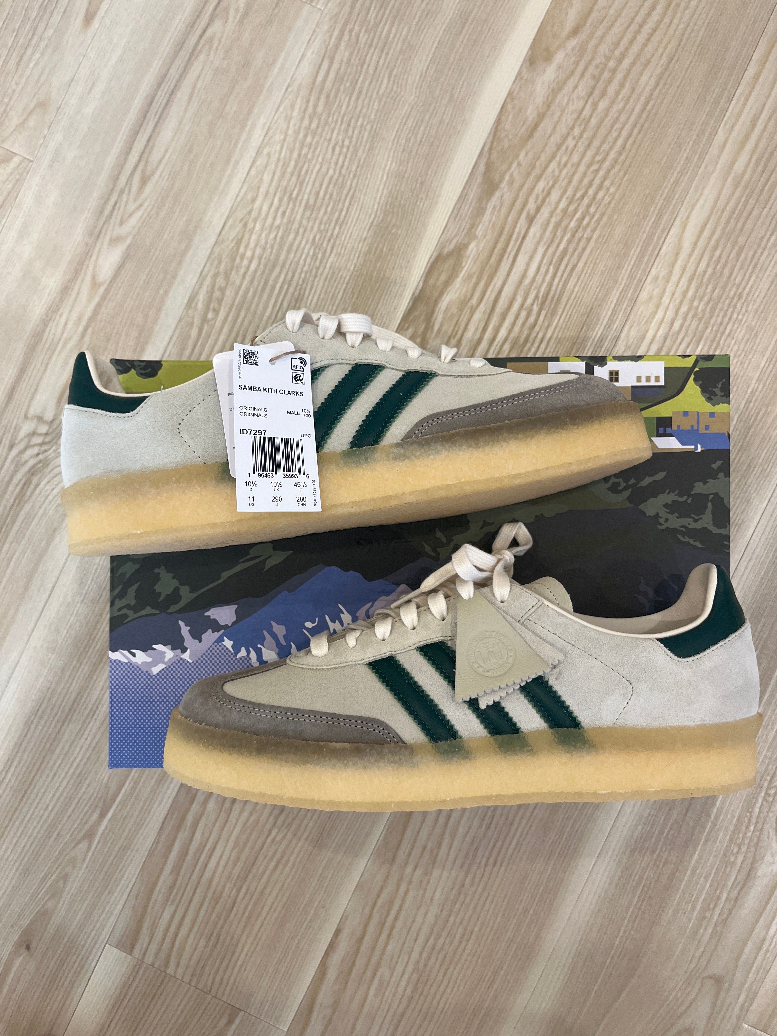 Ronnie Fieg × Clarks × adidas Samba "White/Green"