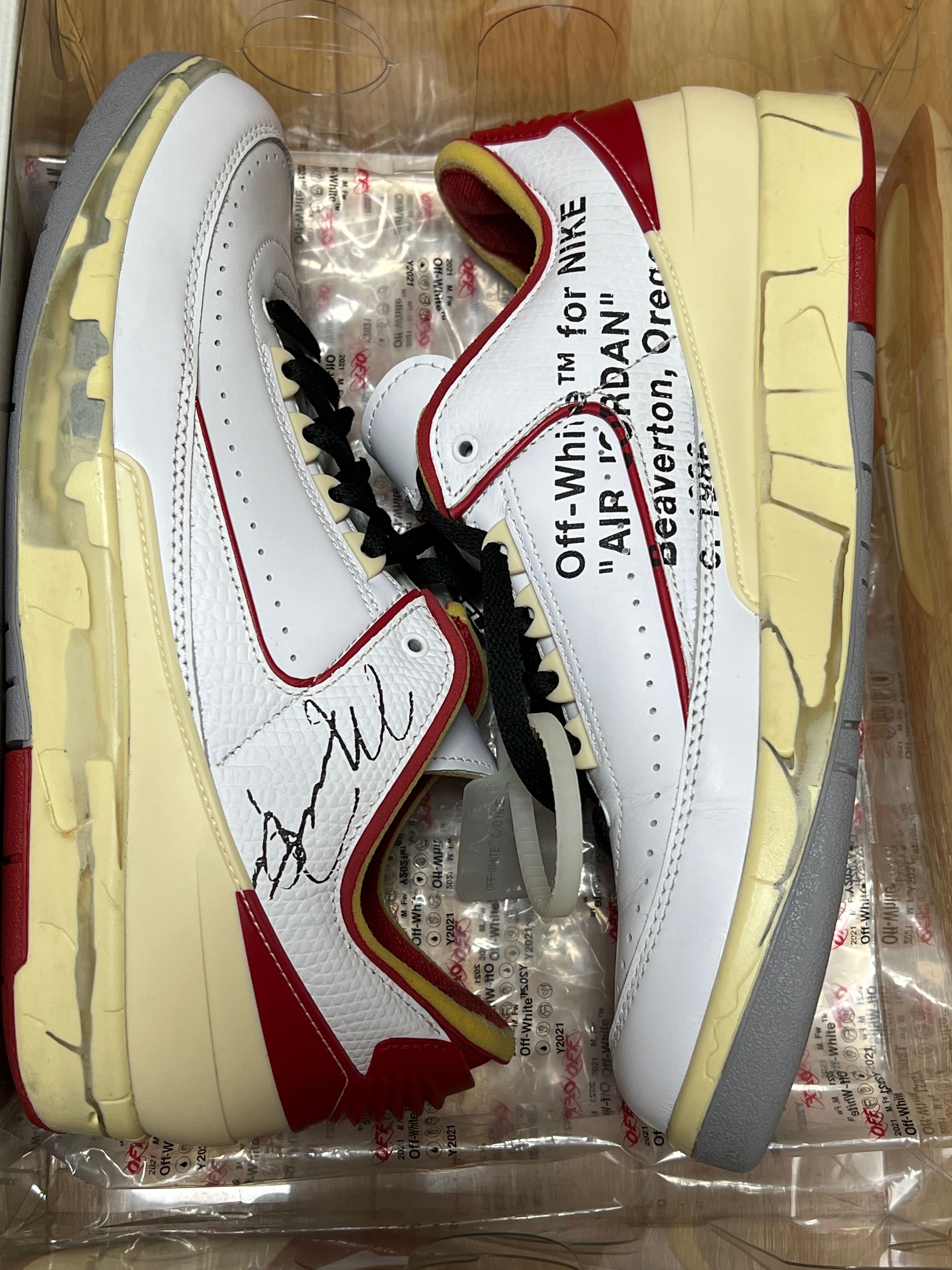 Off-White × Nike Air Jordan 2 Low "White and Varsity Red"