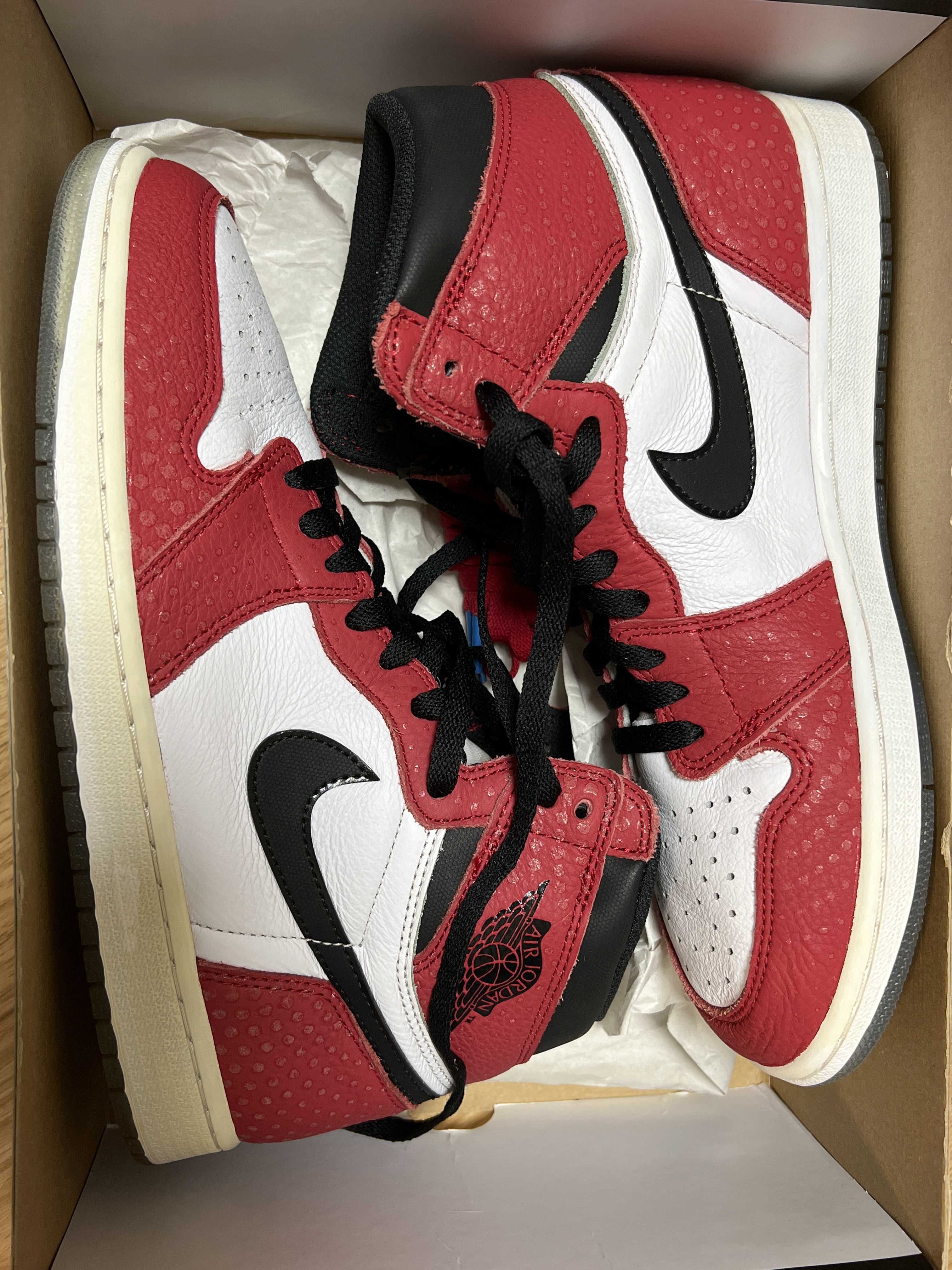 Spiderman × Nike Air Jordan 1 Origin Story "Gym Red/White/Photo Blue/Black"