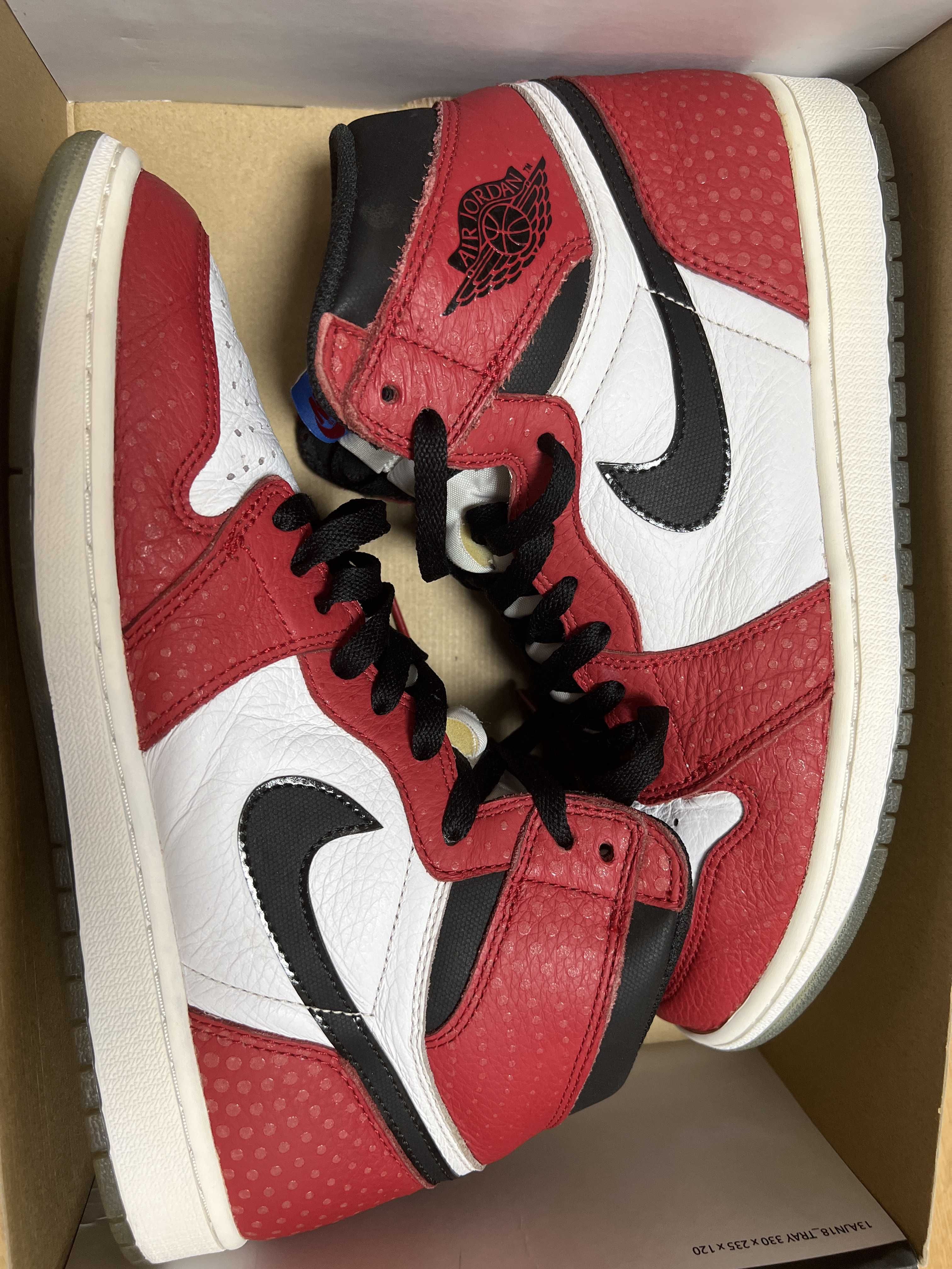 Spiderman × Nike Air Jordan 1 Origin Story "Gym Red/White/Photo Blue/Black"