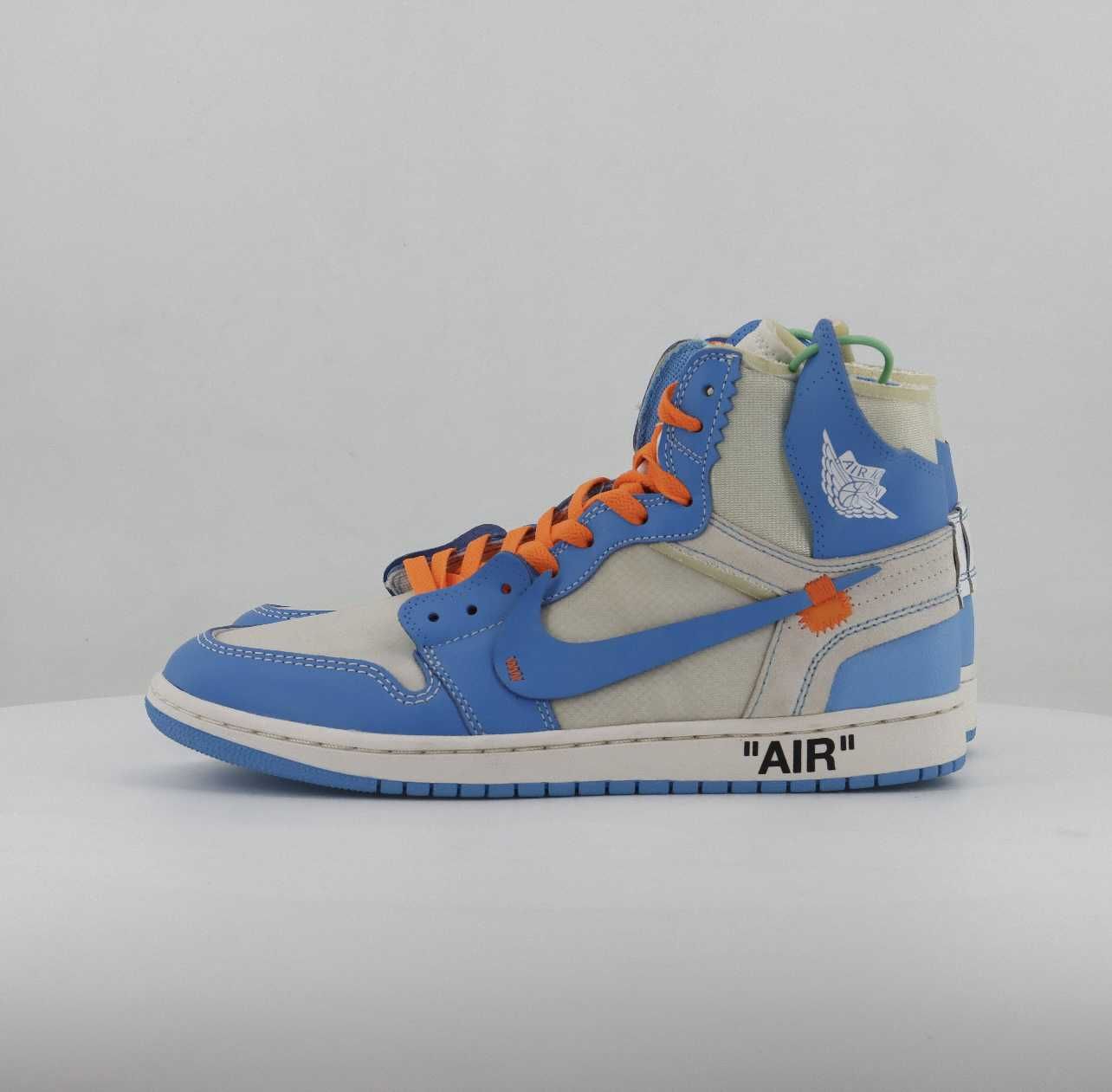 Off-White × Nike Air Jordan 1 High UNC "White/Dark Powder Blue"