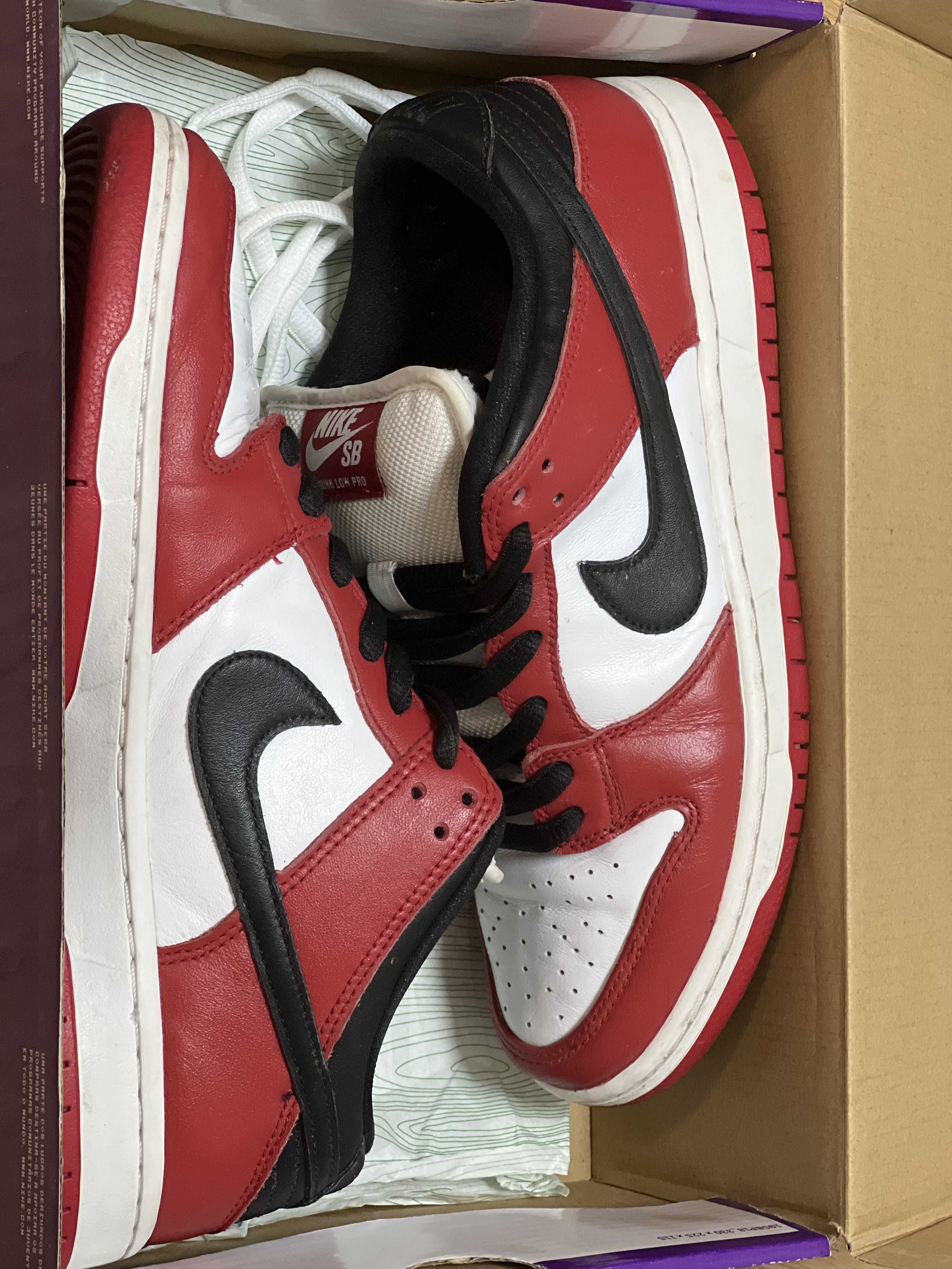 Nike SB Dunk Low Pro "J-Pack Chicago/Varsity Red and White"