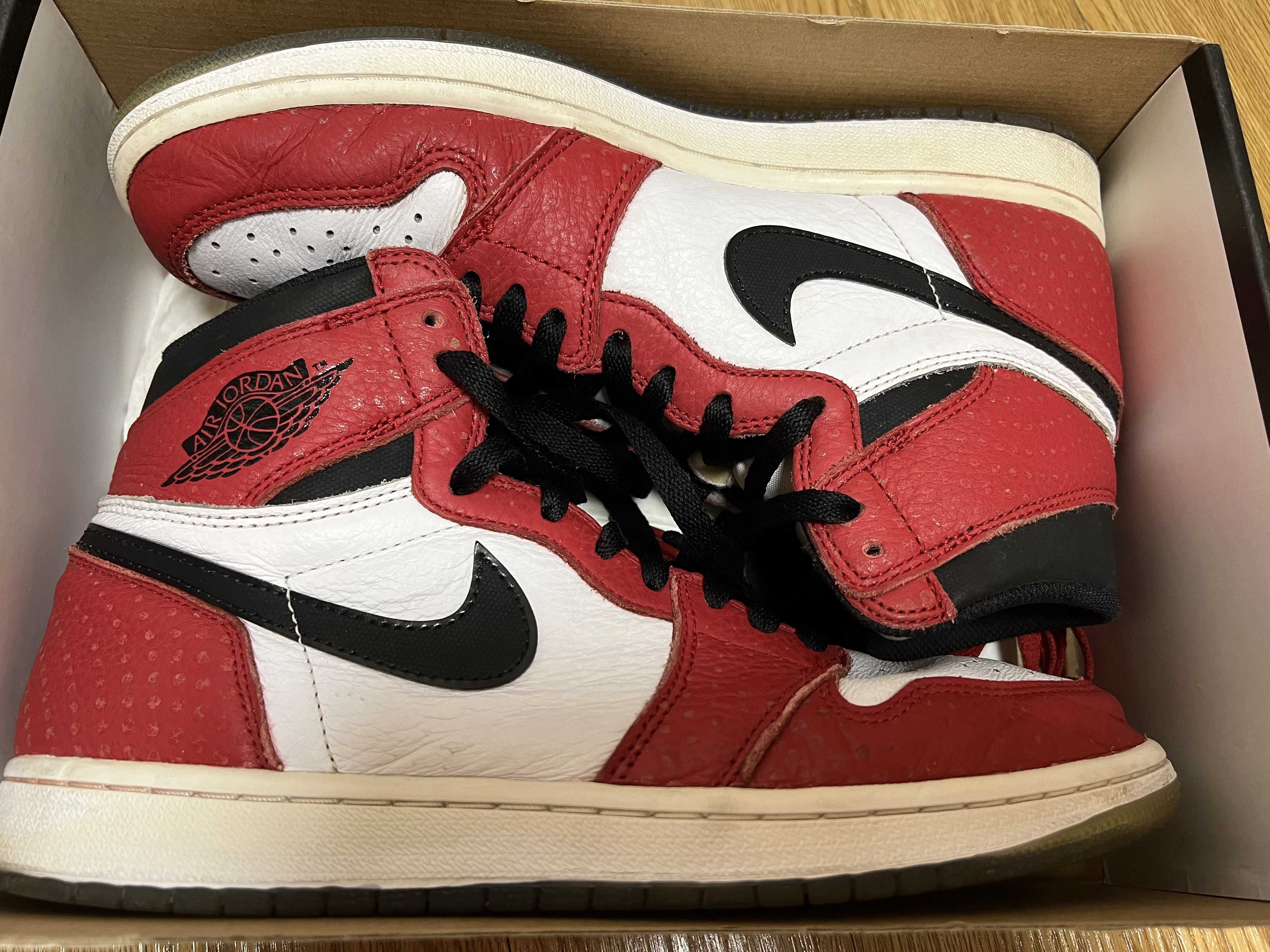 Spiderman × Nike Air Jordan 1 Origin Story "Gym Red/White/Photo Blue/Black"