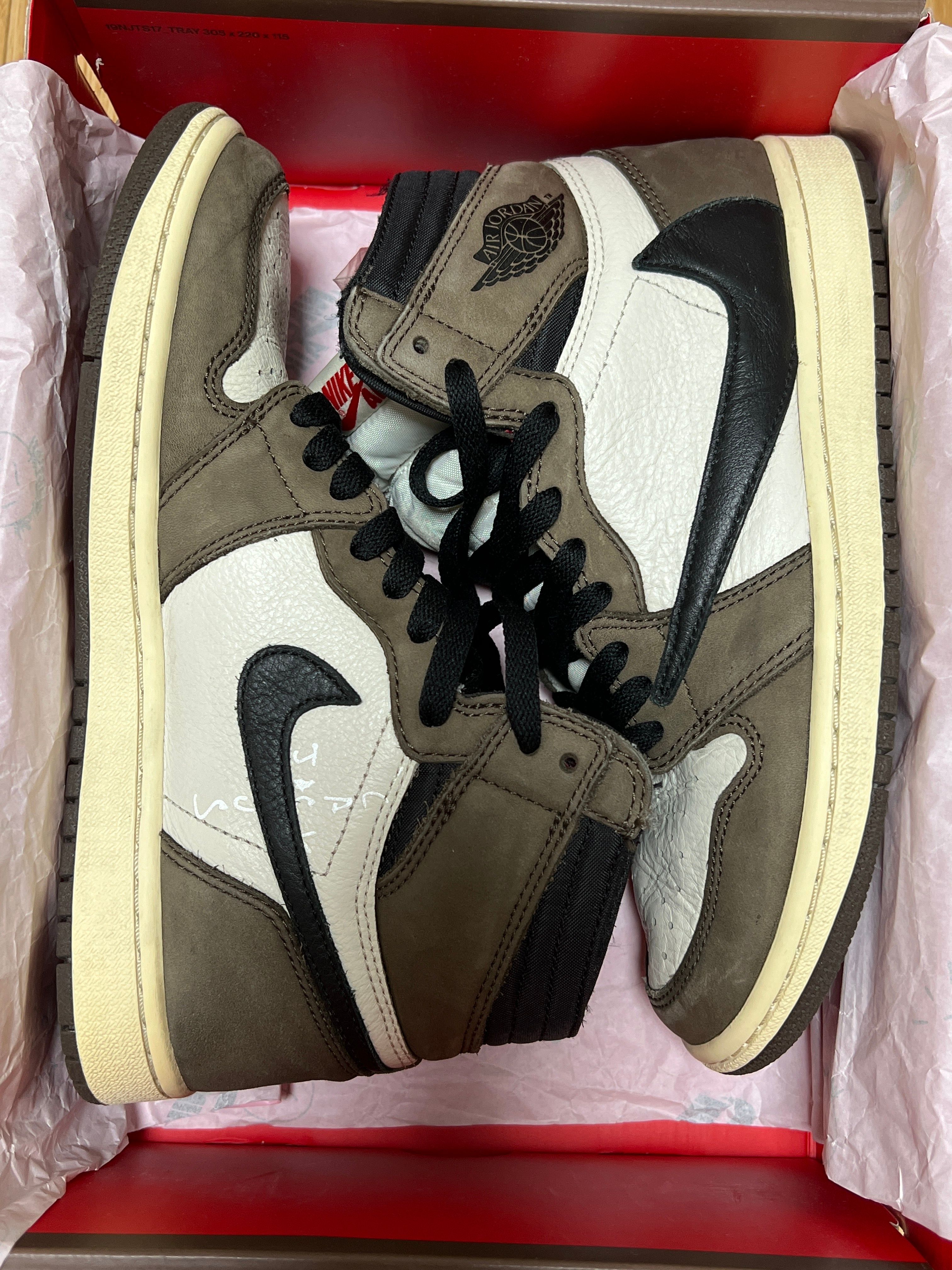 Travis Scott × Nike Air Jordan 1 Retro High OG TS SP "Sail/Dark Mocha"