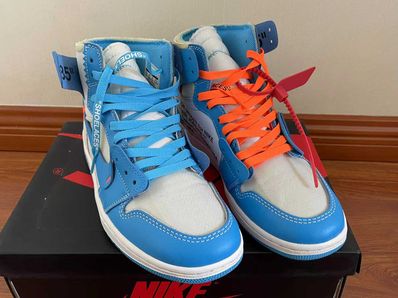Off-White × Nike Air Jordan 1 High UNC "White/Dark Powder Blue"