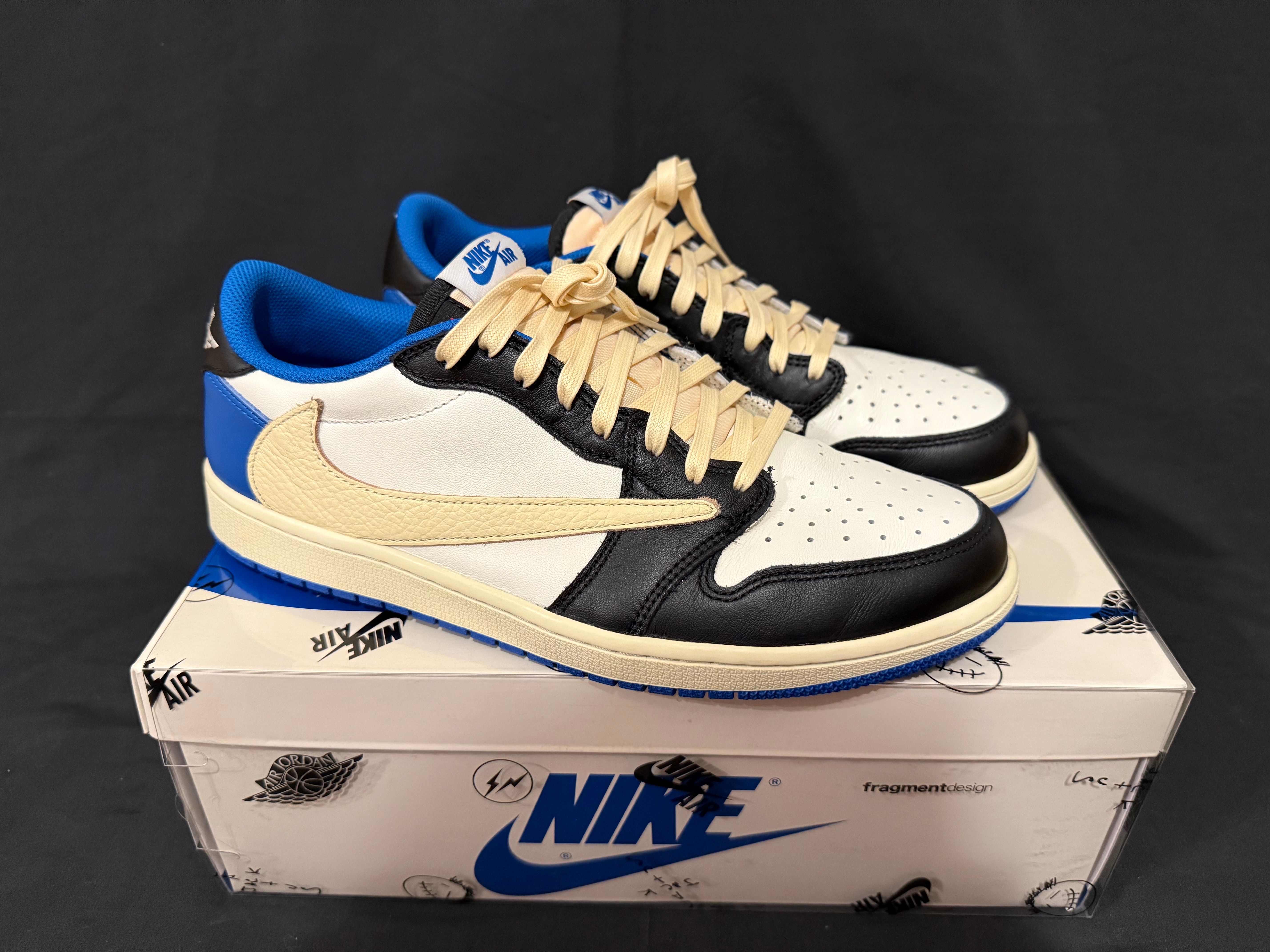 Travis Scott × fragment design × Nike Air Jordan 1 Low OG SP "Military Blue"