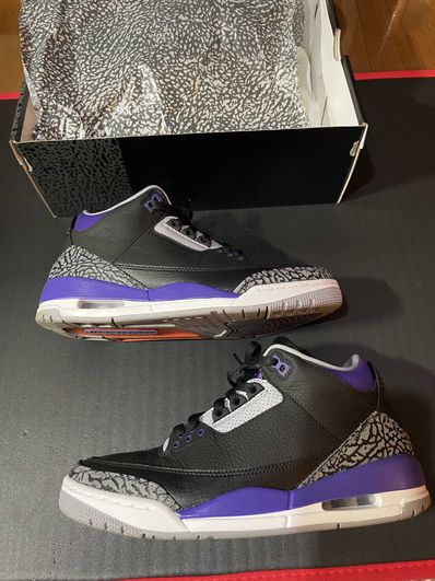 Nike Air Jordan 3 Retro "Black/Court Purple"