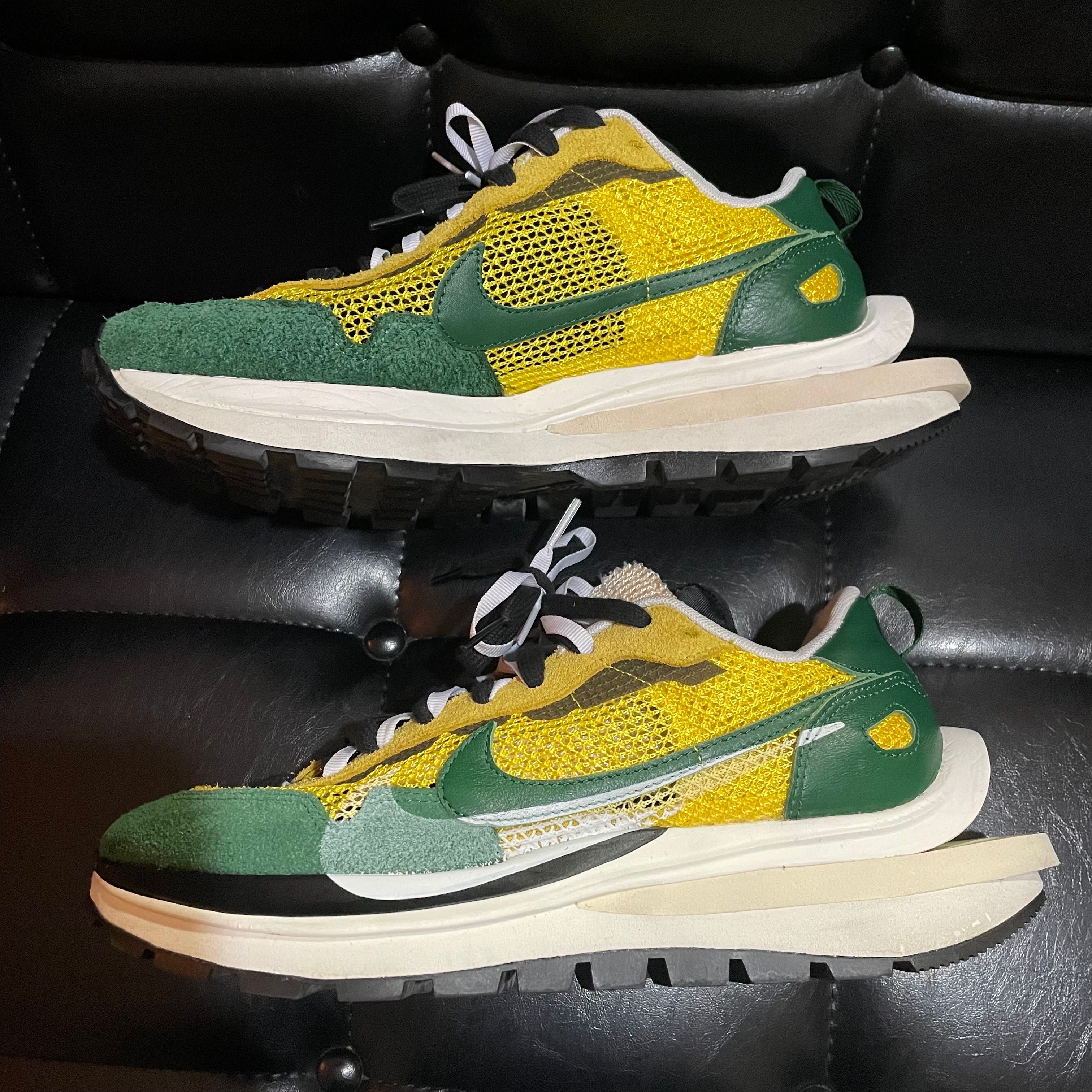 sacai × Nike Vapor Waffle "Tour Yellow/Stadium Green-Sail"