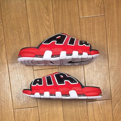 Nike Air More Uptempo Slide "University Red/Black" (FJ6035-600/FJ6036-600)